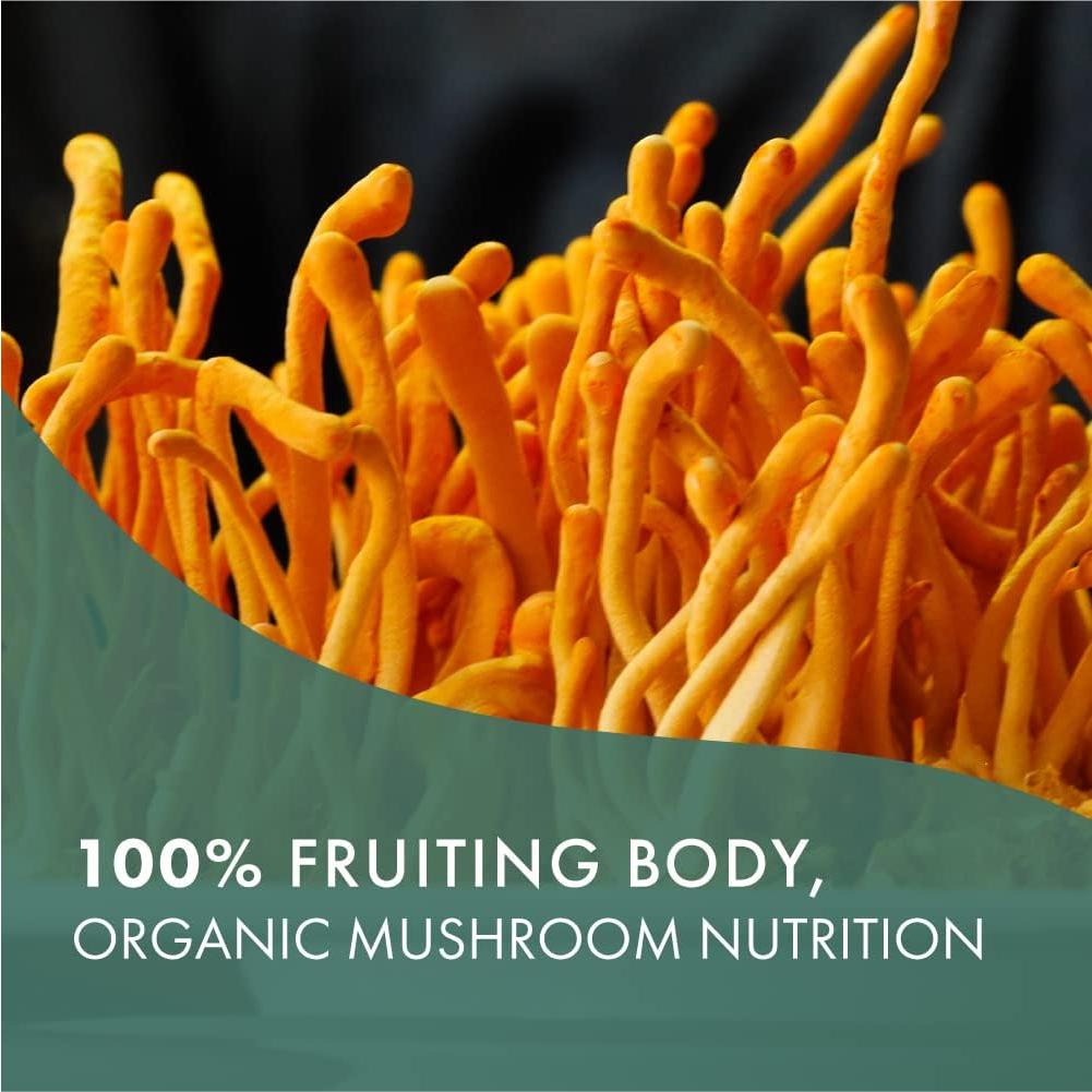 Suplemento Orgánico Cordyceps Pure Essence Labs - 30 Cápsulas