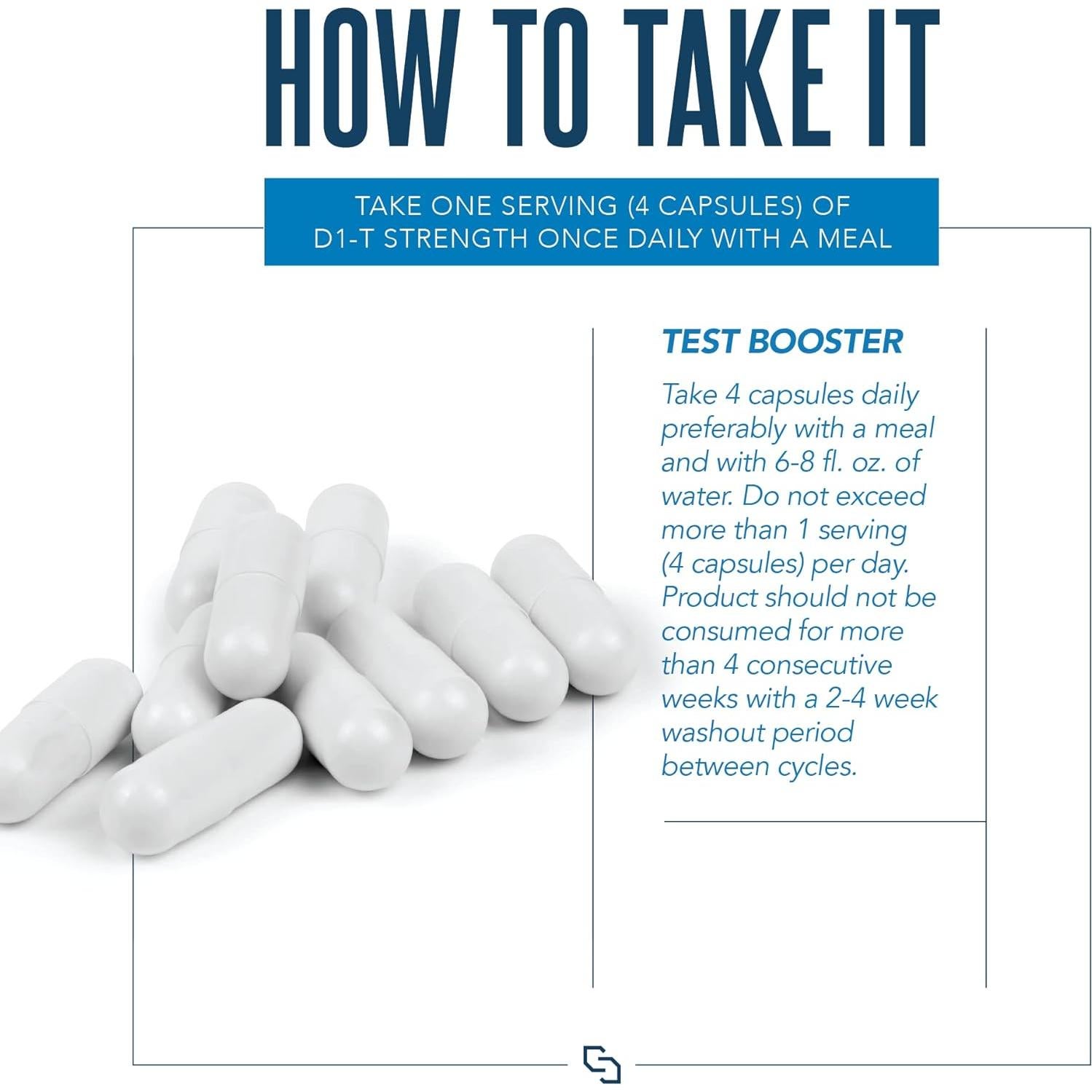 Siren Labs D1-T Suplemento Testosterona 120 Cápsulas