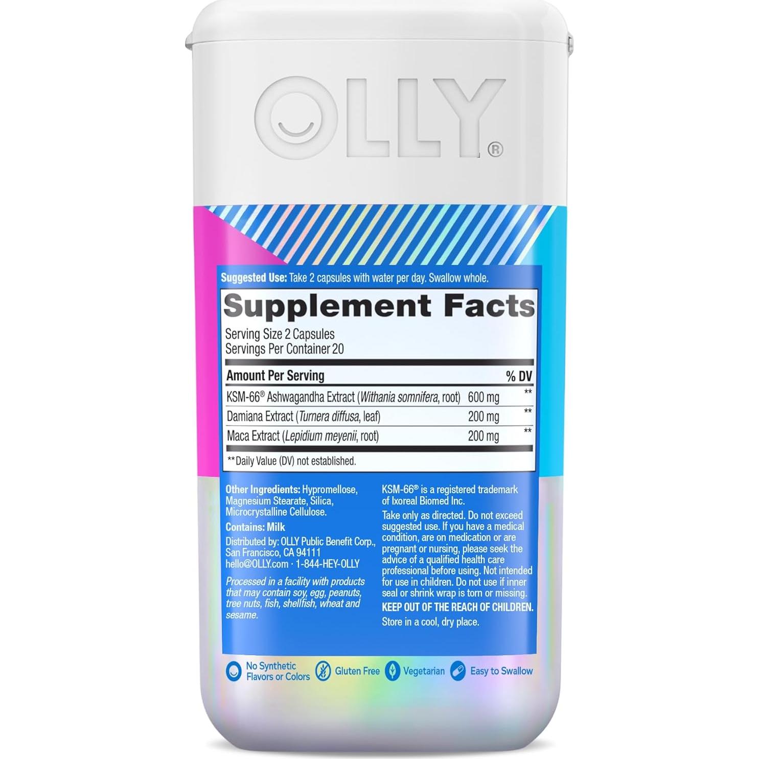 Cápsulas OLLY Lovin Libido 40 Conteo - Suplemento Vegetariano