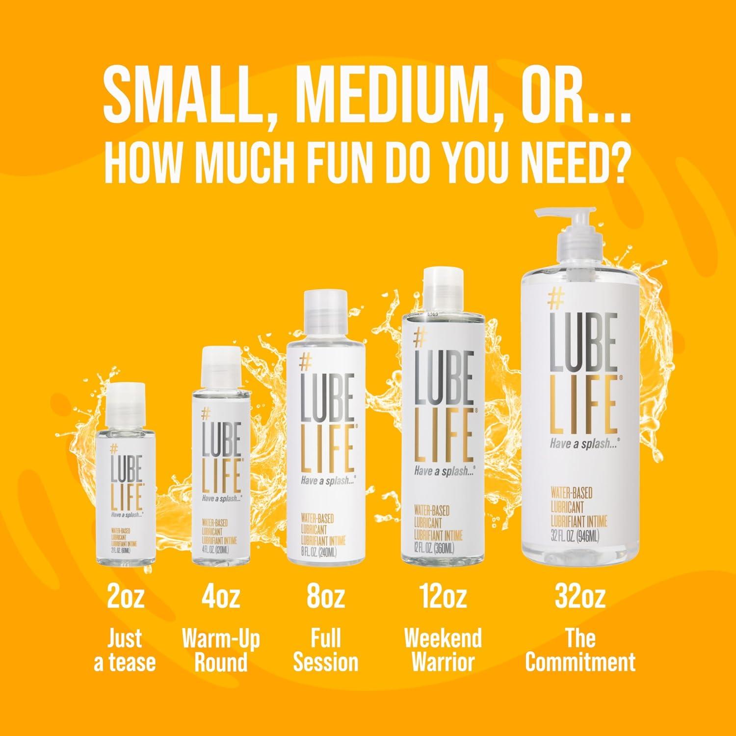 Lubricante Personal a Base de Agua LubeLife 230g - Vegano, Sin Manchas