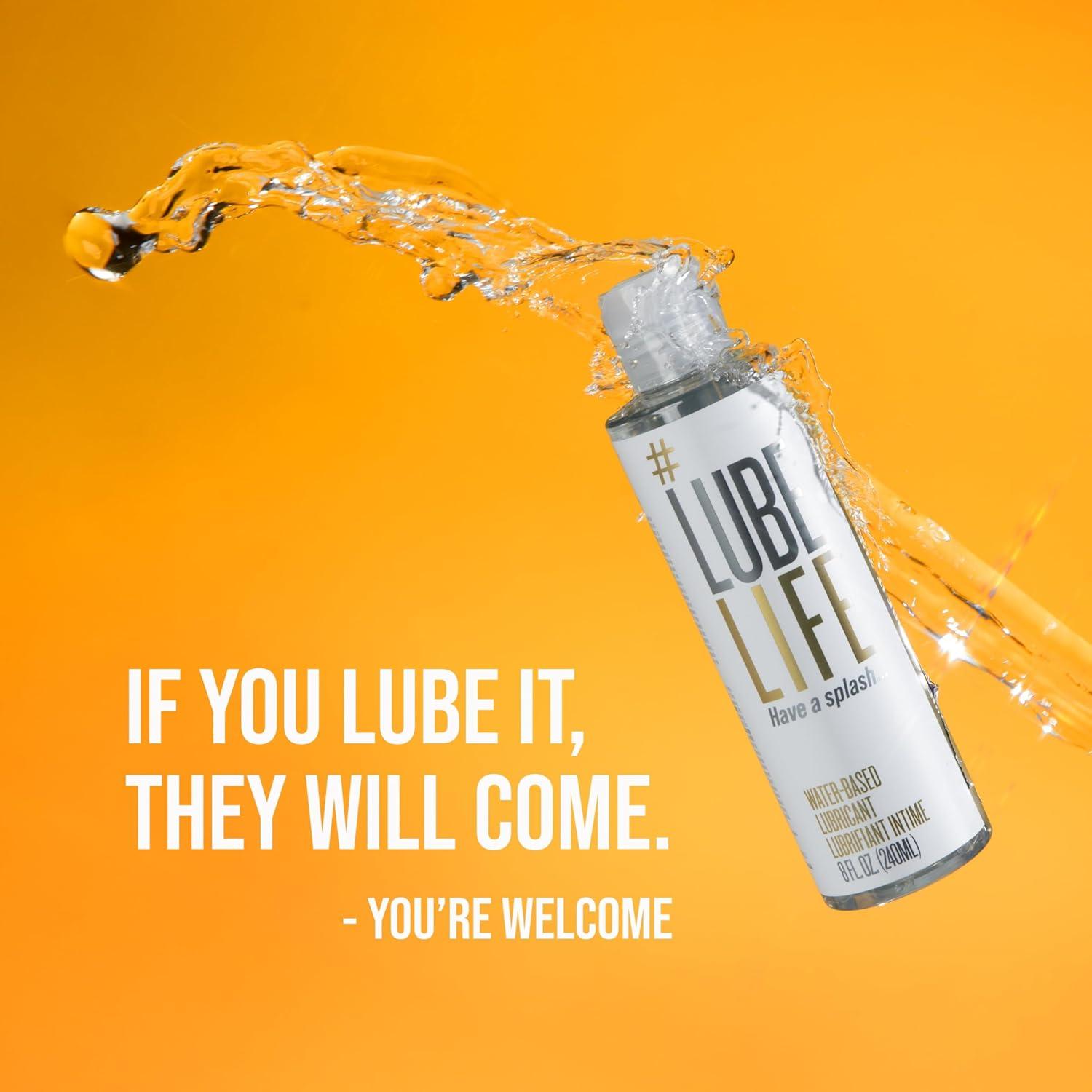 Lubricante Personal a Base de Agua LubeLife 230g - Vegano, Sin Manchas