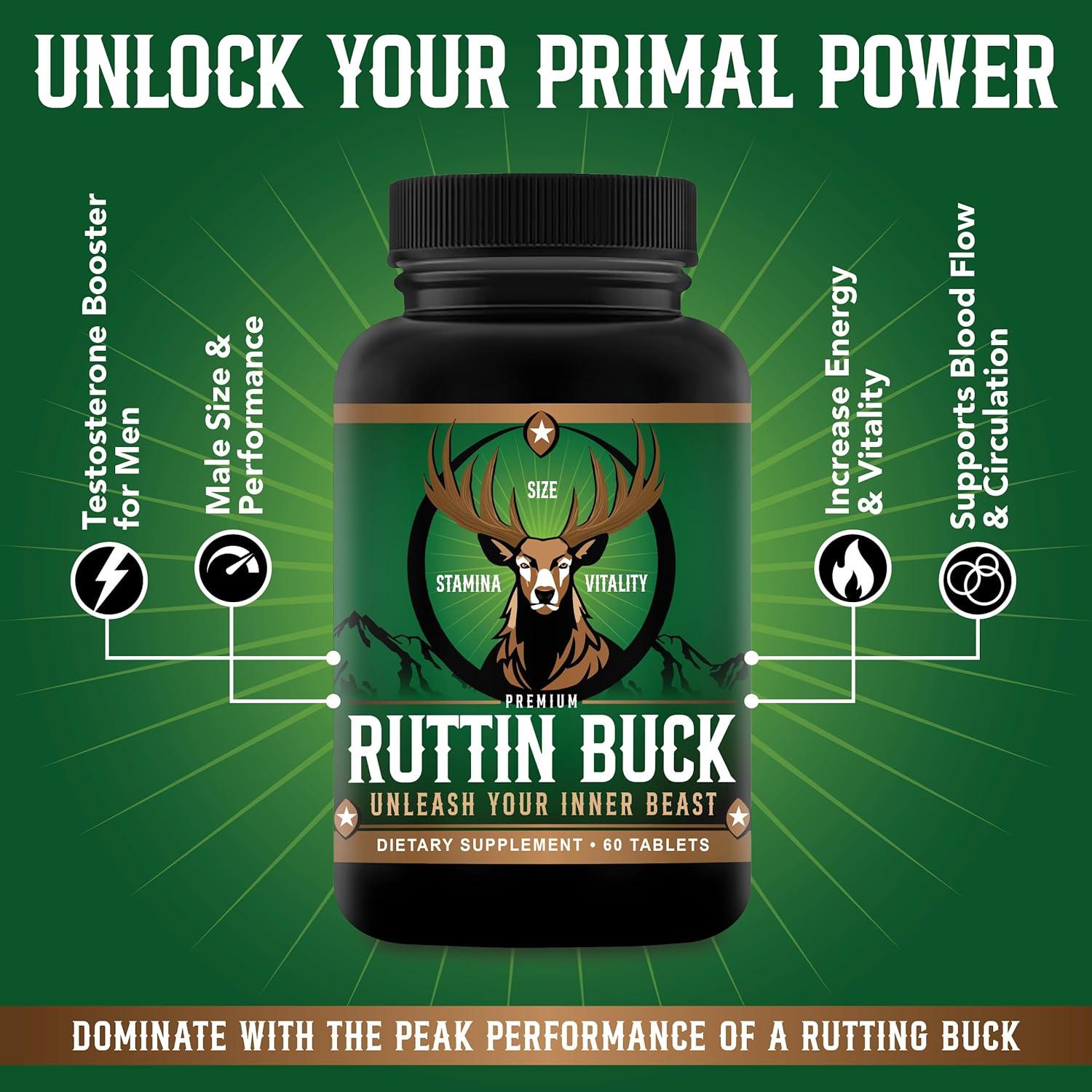 Ruttin Buck - Píldoras Aumento Masculino 60 Tabletas - Natural