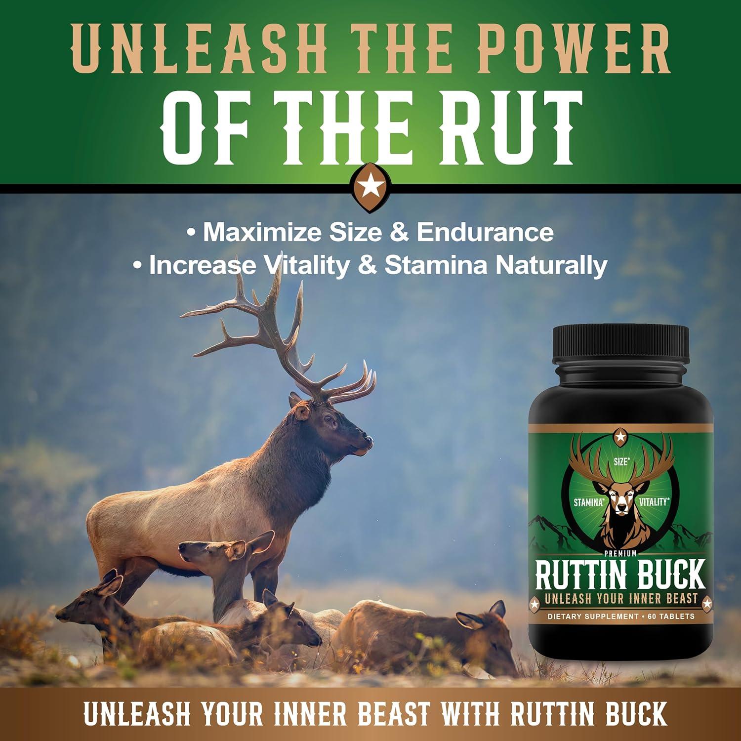 Ruttin Buck - Píldoras Aumento Masculino 60 Tabletas - Natural