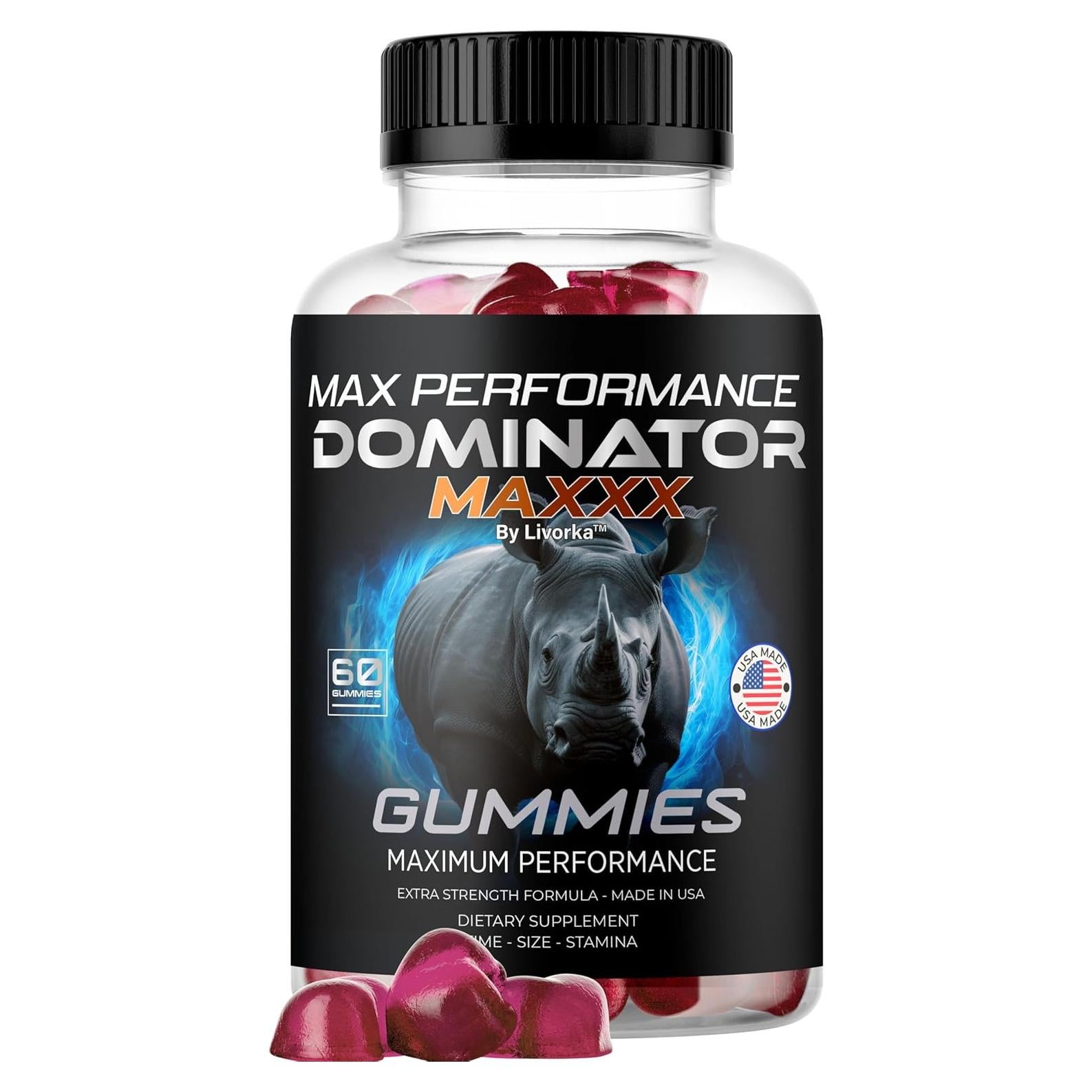 Gomitas Dominator Maxx para Hombres - 60 Gomitas 170g