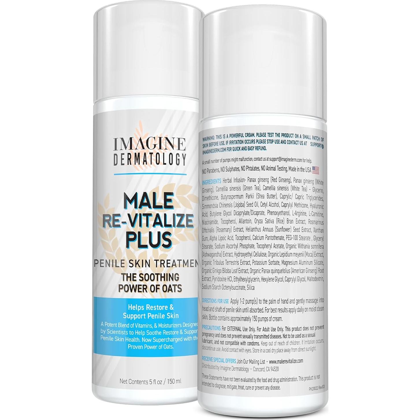 Crema Hidratante Penile Male Re-Vitalize PLUS Avena 150ml