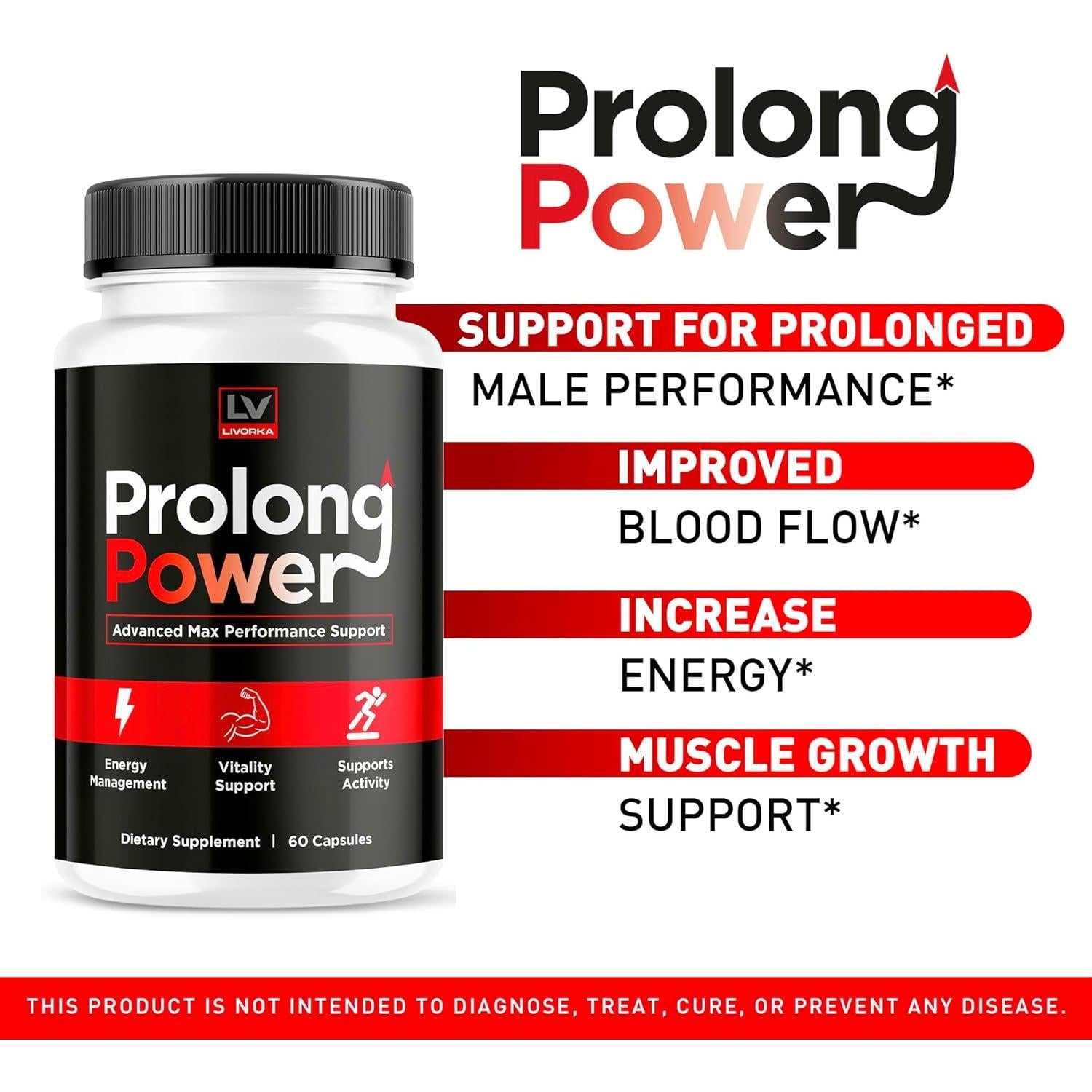 Píldoras Prolong Power para Hombres - Suplemento 120 Cápsulas