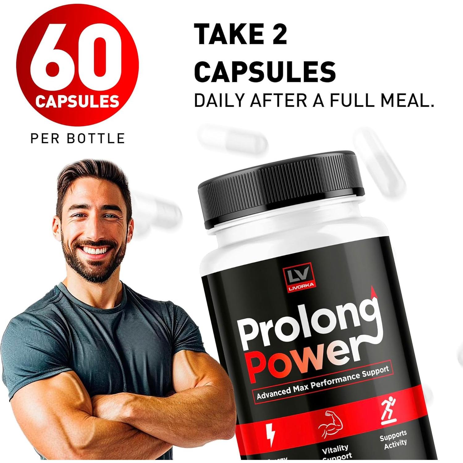 Píldoras Prolong Power para Hombres - Suplemento 120 Cápsulas