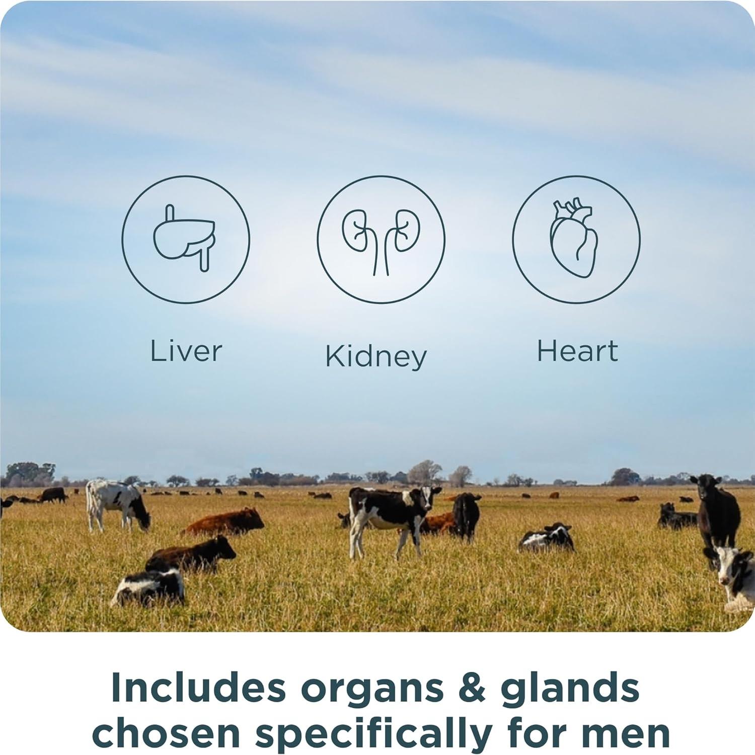 Suplemento de Órganos Nutrición Antigua Hombres 180 Cápsulas