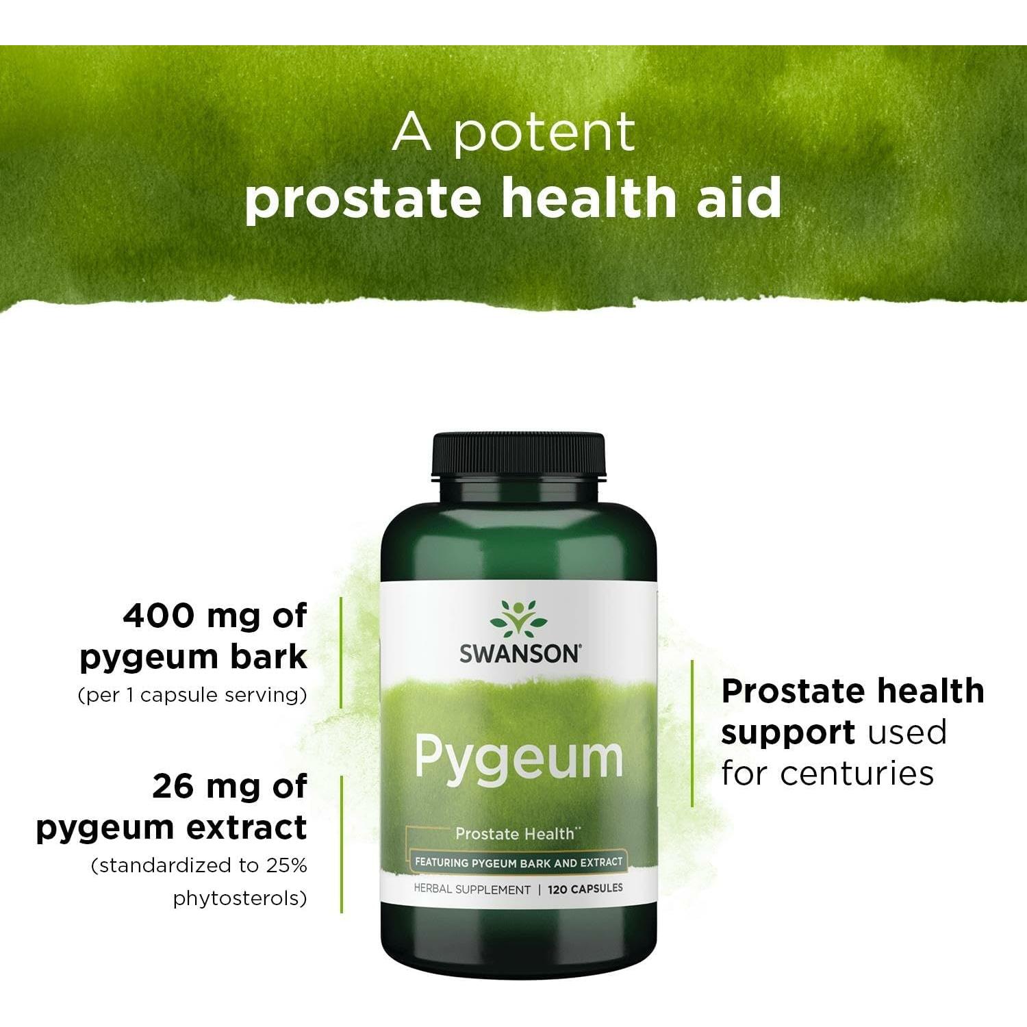 Swanson Pygeum 400 mg - Suplemento Salud Masculina 120 Cápsulas
