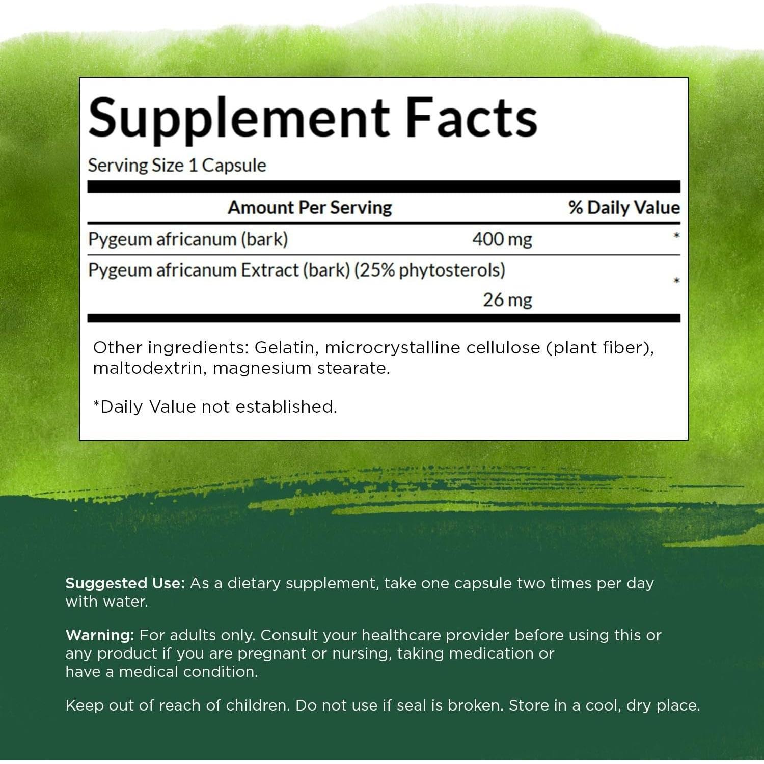 Swanson Pygeum 400 mg - Suplemento Salud Masculina 120 Cápsulas