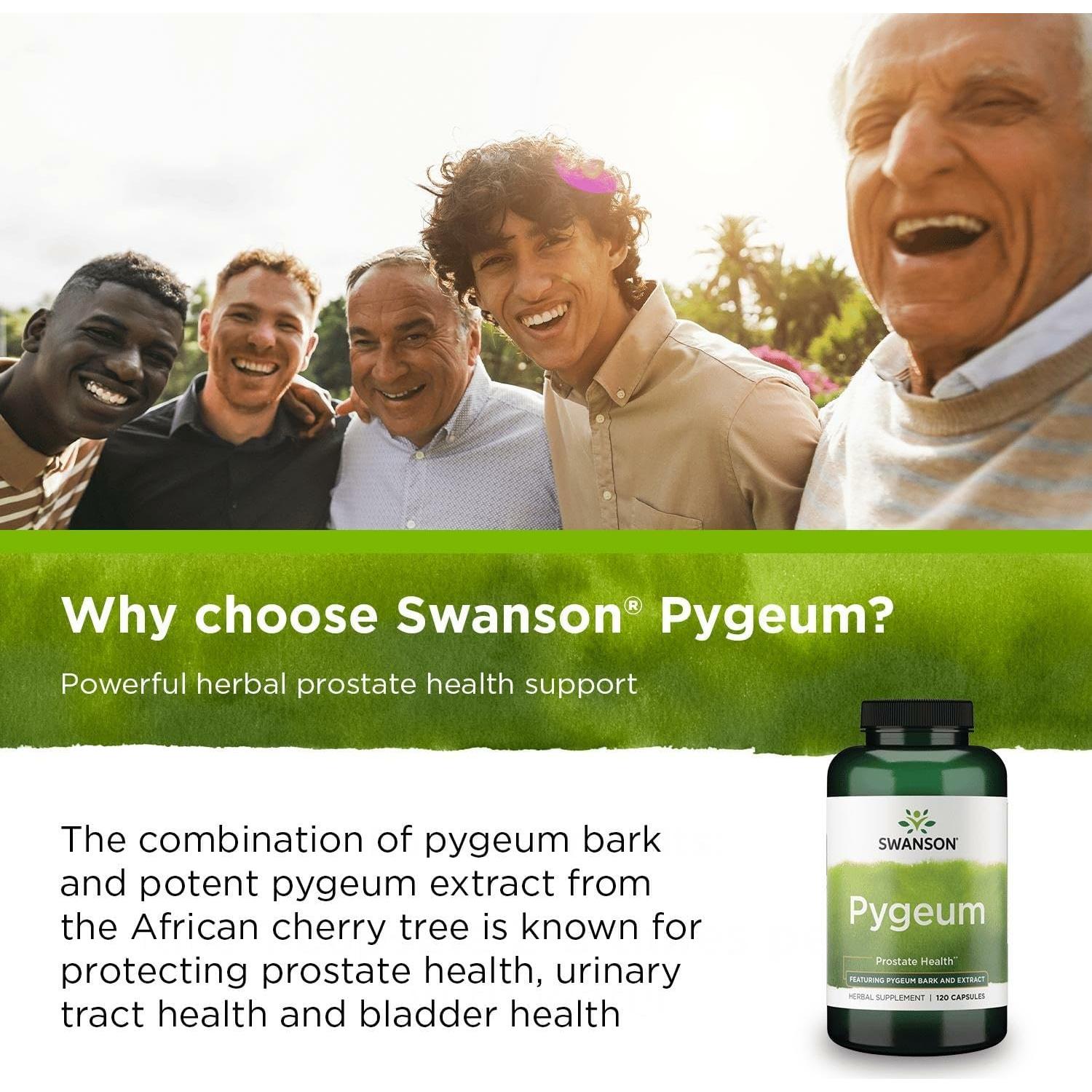 Swanson Pygeum 400 mg - Suplemento Salud Masculina 120 Cápsulas