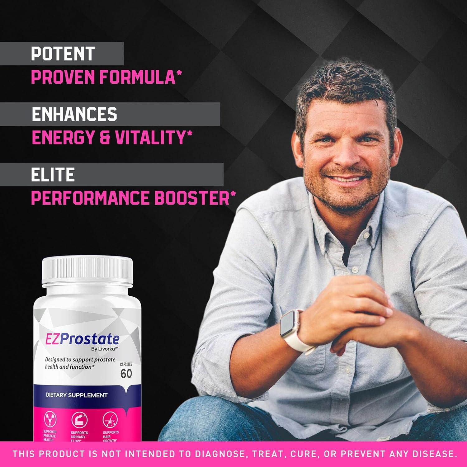 Suplemento EZ Prostate - 60 Cápsulas para Hombres