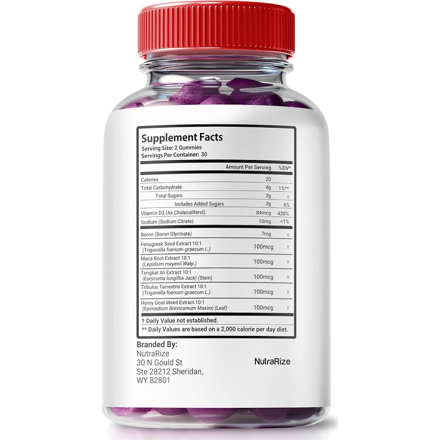 Gomitas Vital Grow XL para Hombres - Aumento de Resistencia (60 unidades)