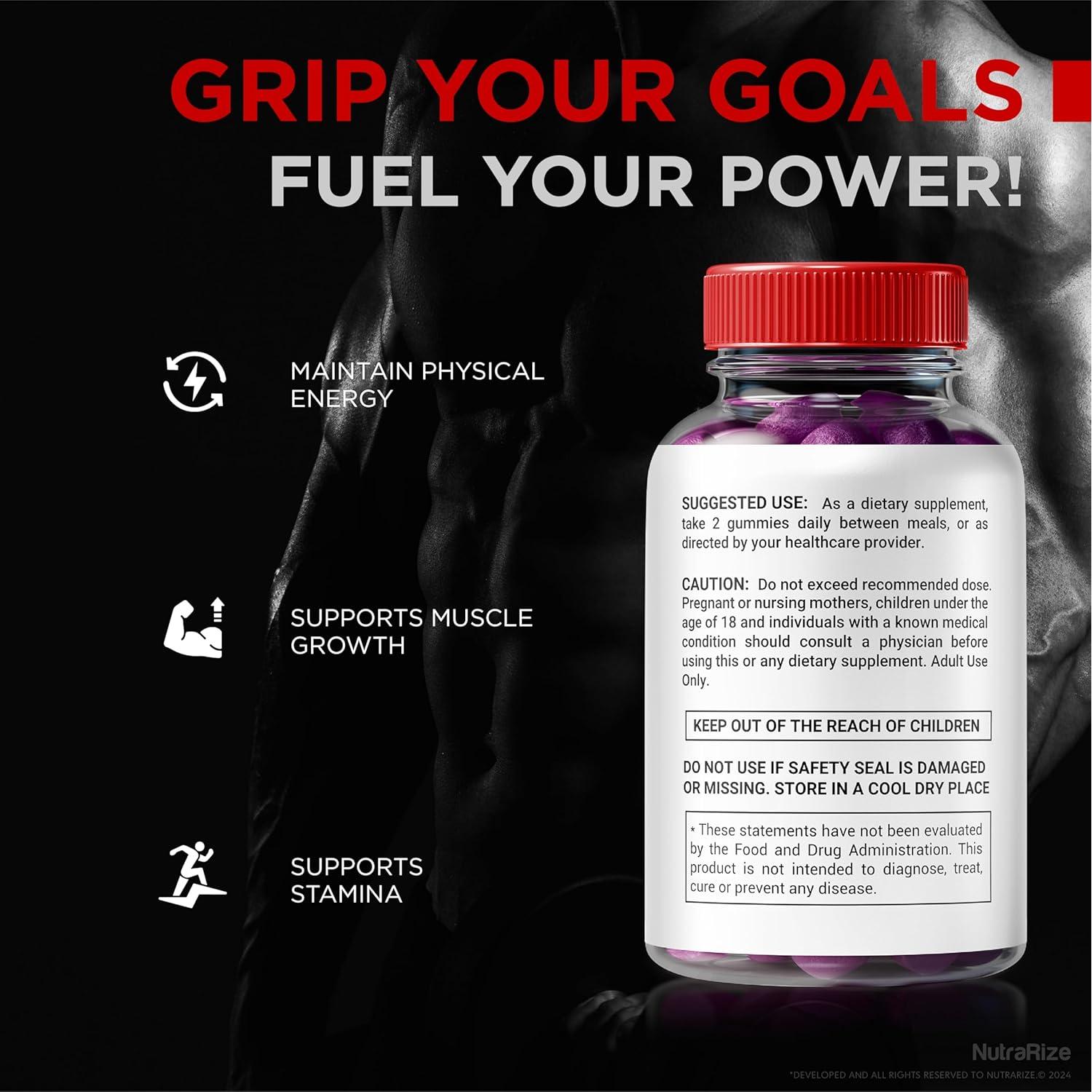 Gomitas Vital Grow XL para Hombres - Aumento de Resistencia (60 unidades)