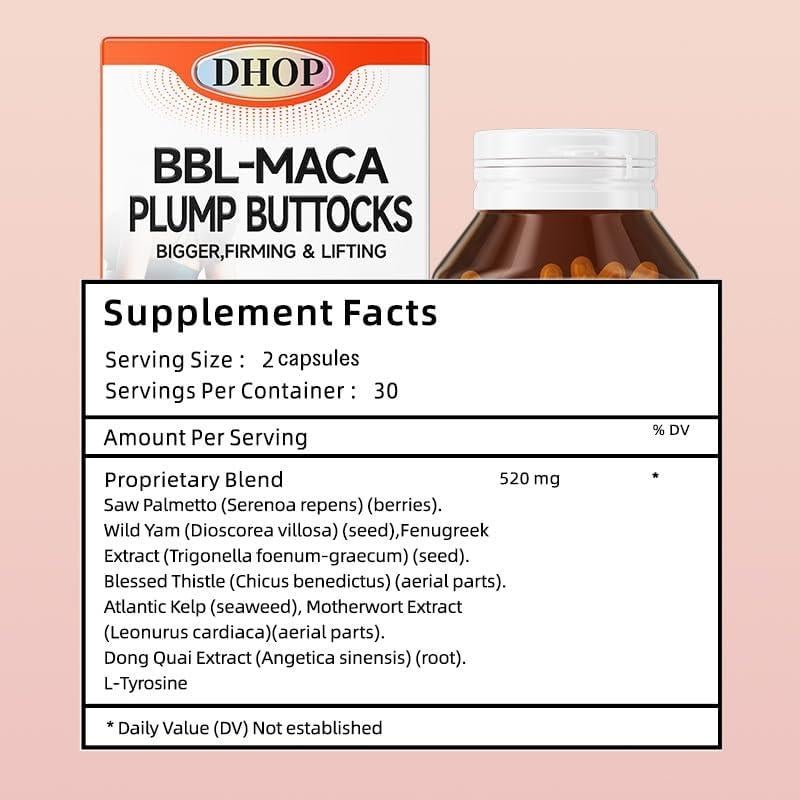 Píldoras Aumentadoras de Glúteos Wins Town 60 Tabletas 600mg
