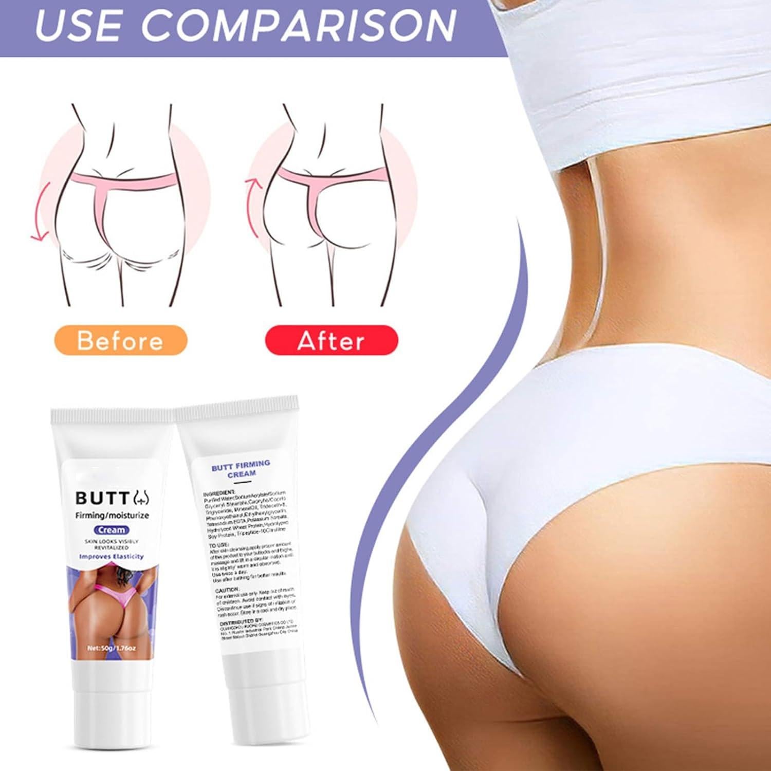 Crema Levanta Caderas WHHWM 2 Pcs 50g - Aumentadora de Glúteos