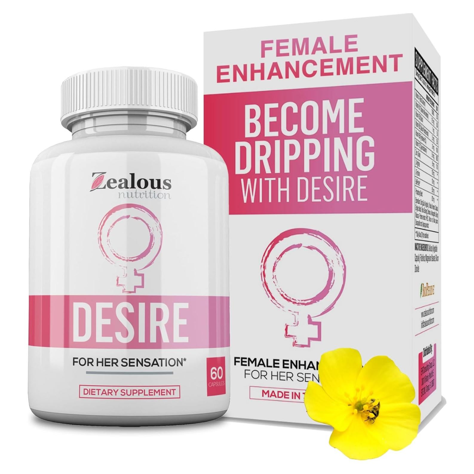 Desire Suplemento Aumento Libido Femenino Zealous Nutrition 1 Paquete