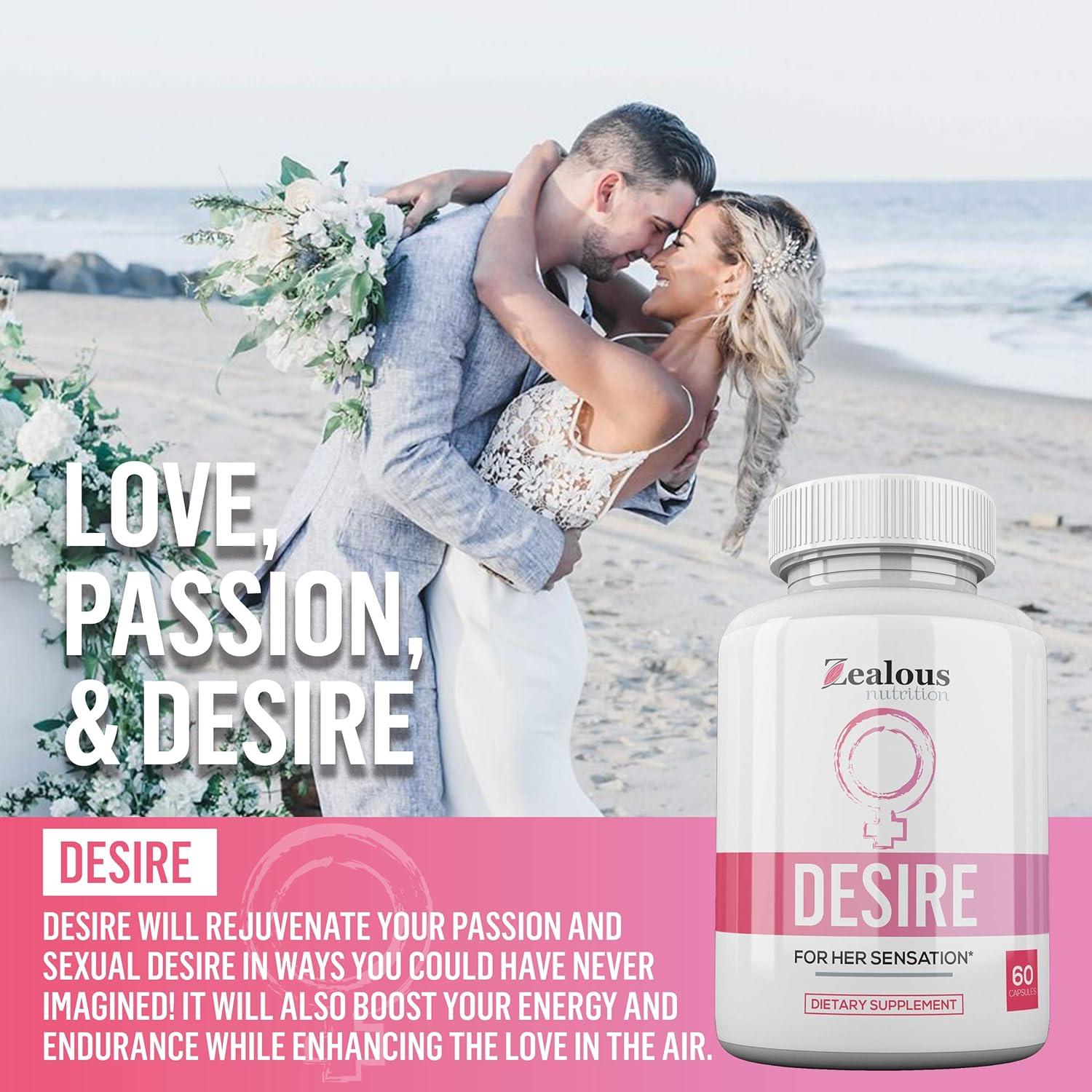 Desire Suplemento Aumento Libido Femenino Zealous Nutrition 1 Paquete