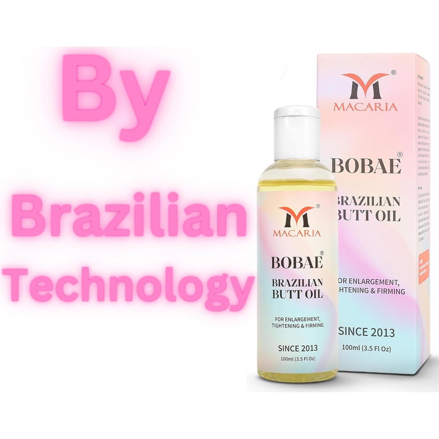 Aceite de Glúteos Brasileño Bobae 120g - Aumento y Reafirmación