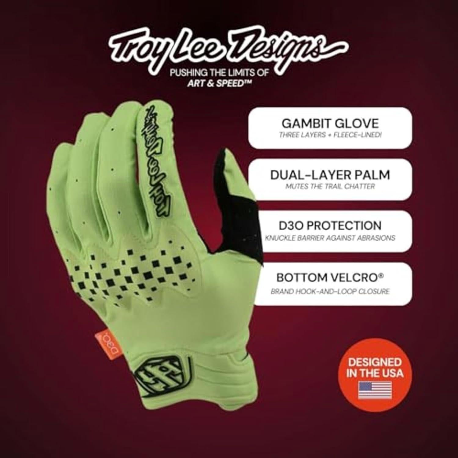 Guantes de Motocross Troy Lee Designs Gambit 2X Ejercito