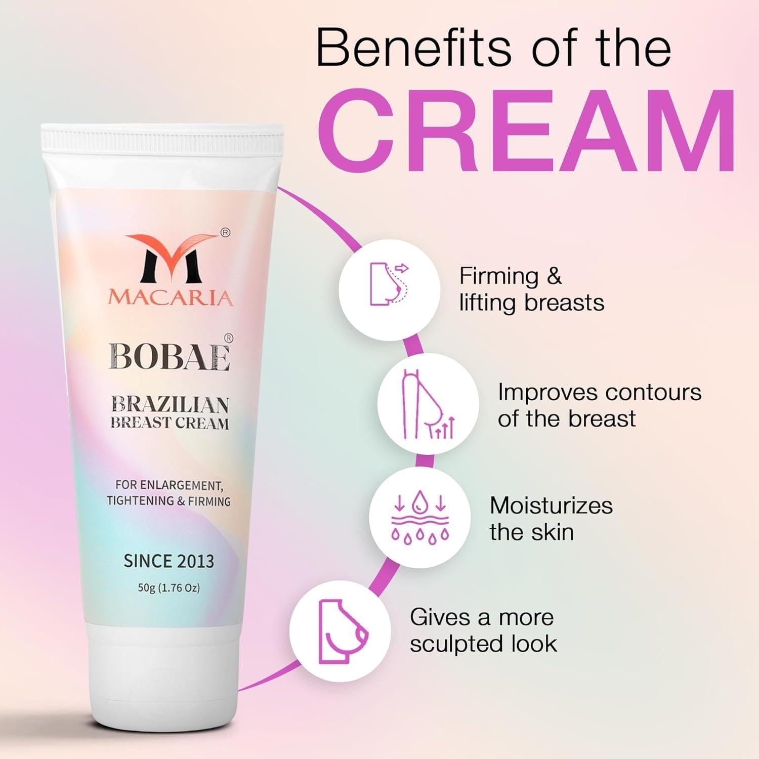 Crema para Senos Bobae Brasileña - Aumento Natural 80g