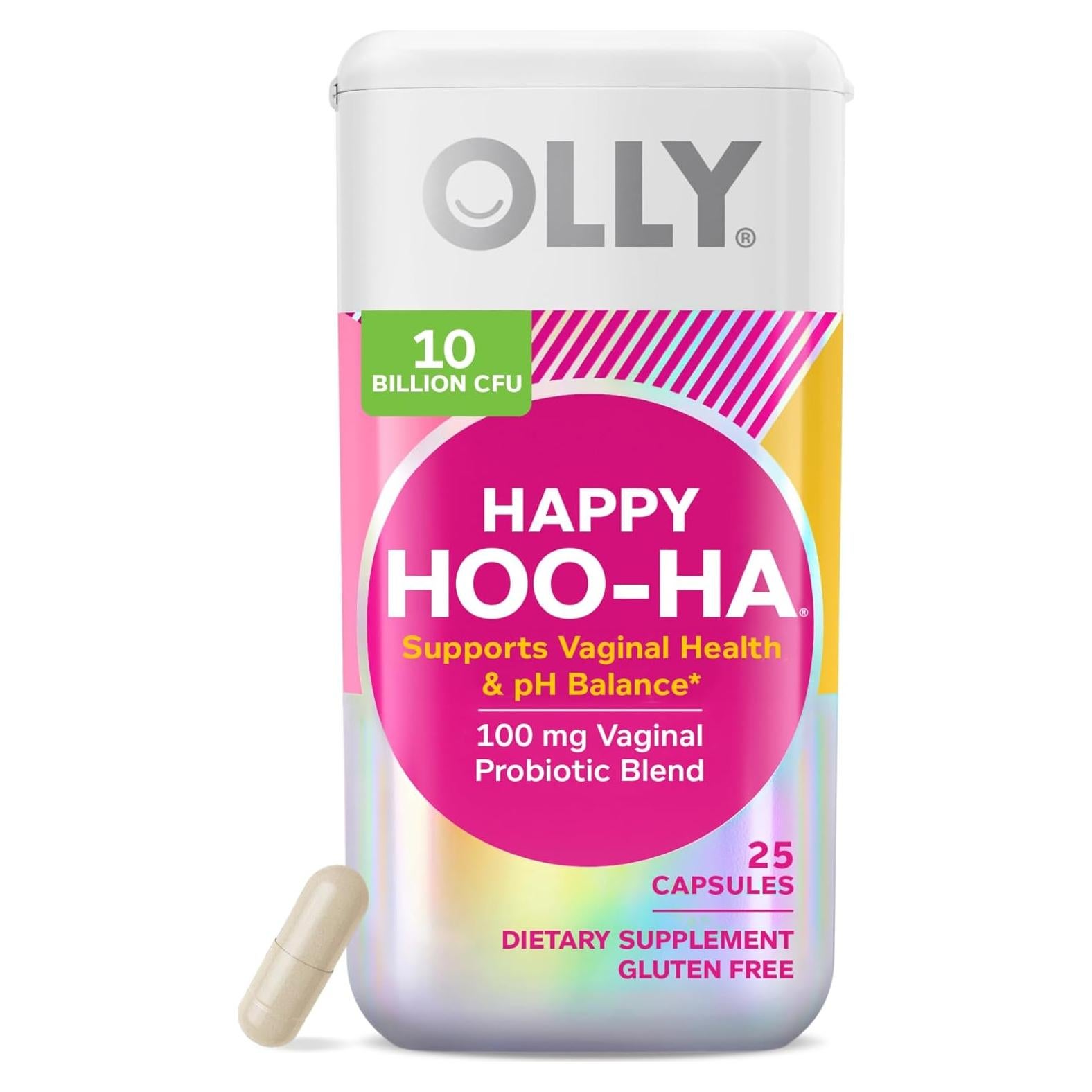 Cápsulas OLLY Happy Hoo-Ha Probioticos Salud Vaginal 25 Unidades