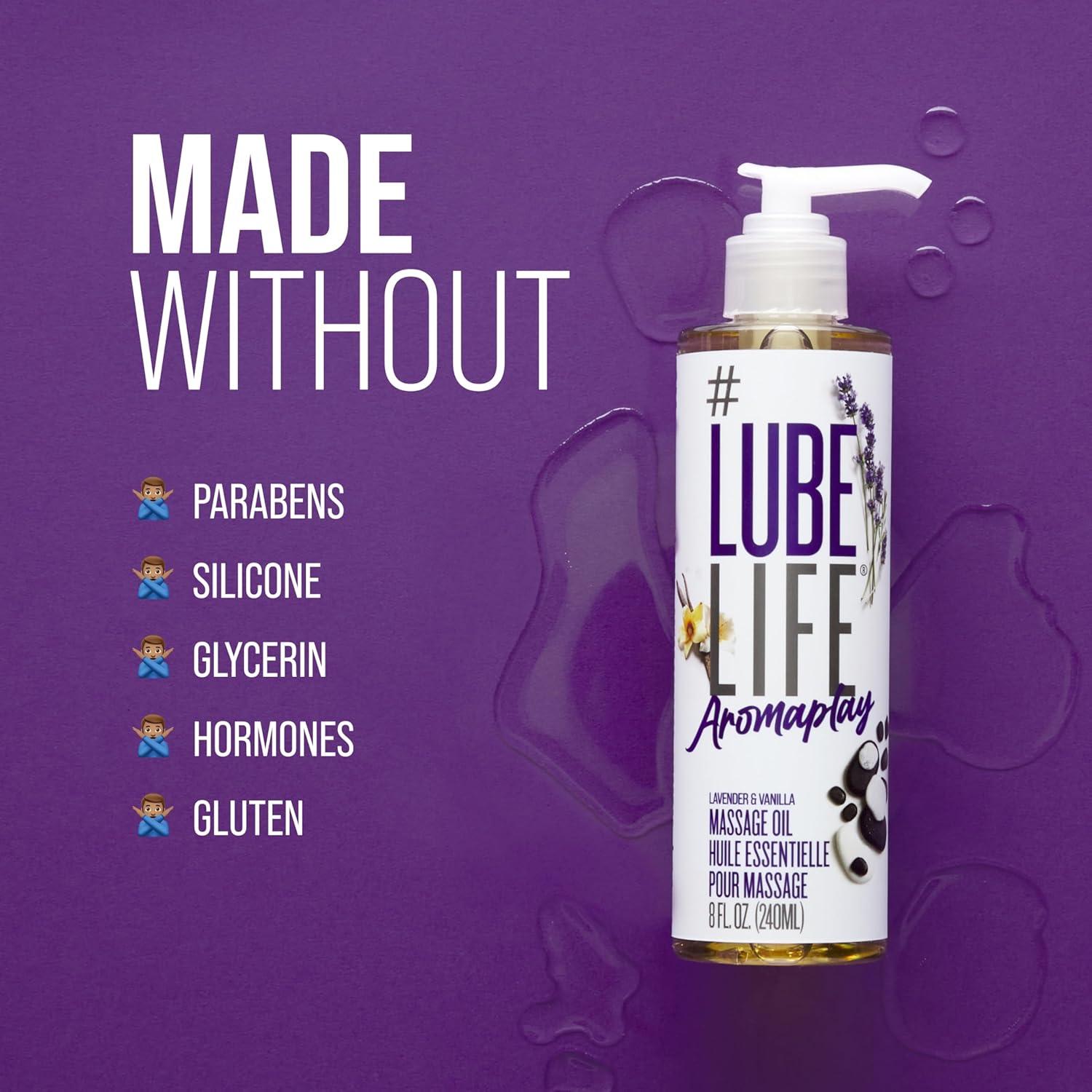 #Lube Life Aceite de Masaje Aromaplay Lavanda Vainilla 236.6 ml