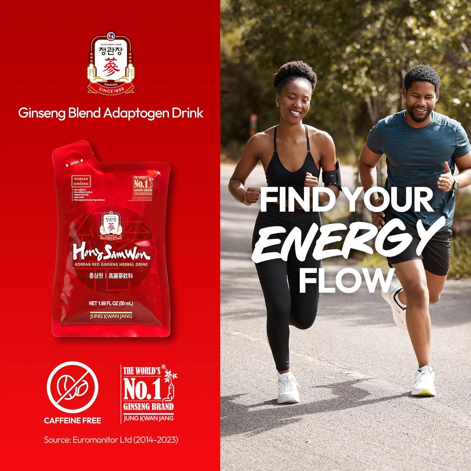 Té de Ginseng Rojo Coreano HongSamWon - Energético Herbal 60 Bolsitas