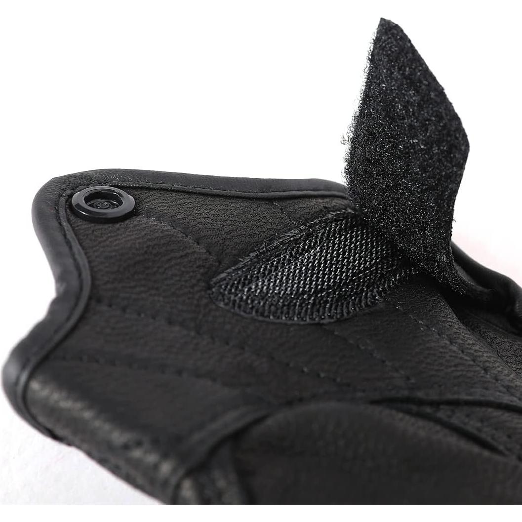 Guantes de Motocicleta Harssidanzar GM037 Cuero Negro