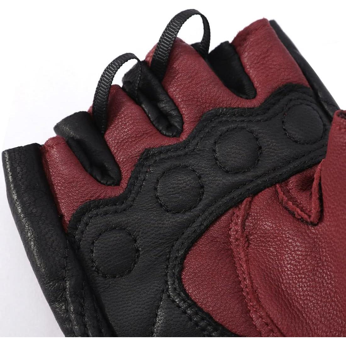 Guantes de Motocicleta Harssidanzar GM037 de Cuero Negro