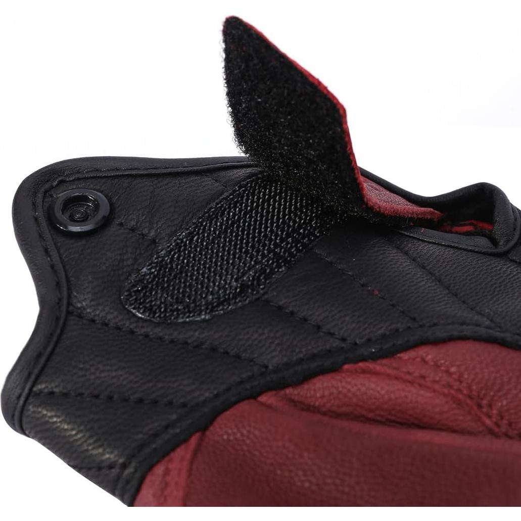 Guantes de Motocicleta Harssidanzar GM037 de Cuero Negro