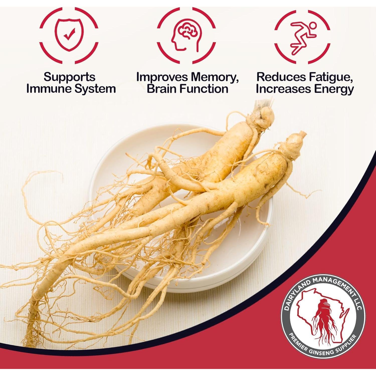 Raíces de Ginseng Americano Dairyland 113.4 g - No OGM, Libre de Gluten