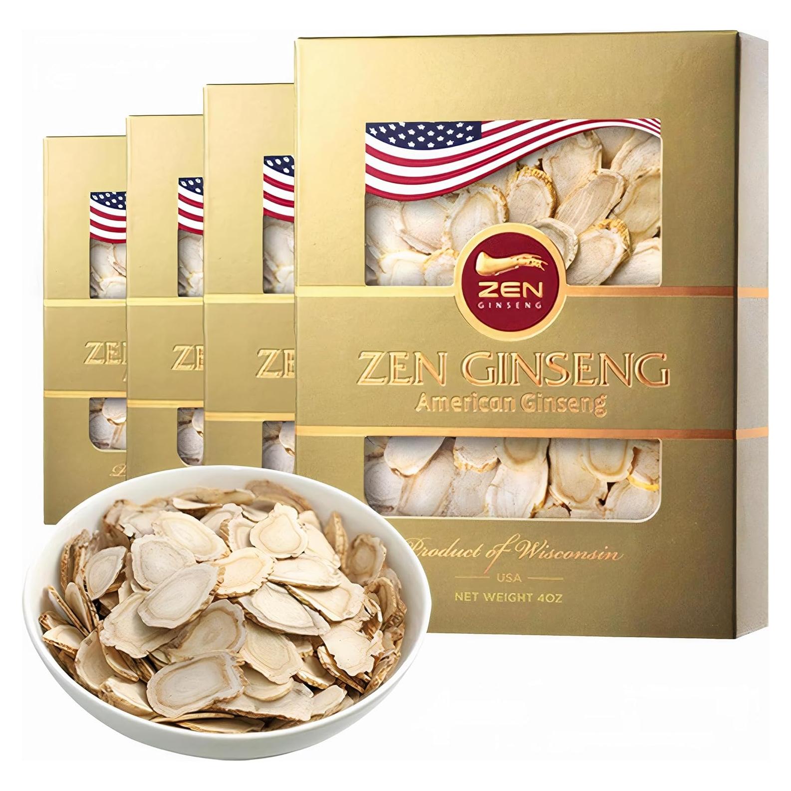 Rodajas de Ginseng Americano Zen Ginseng 453.6 g - Energía y Salud