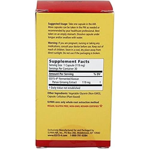 Cápsulas Líquidas de Ginseng Fermentado ILHWA - 30 Unidades