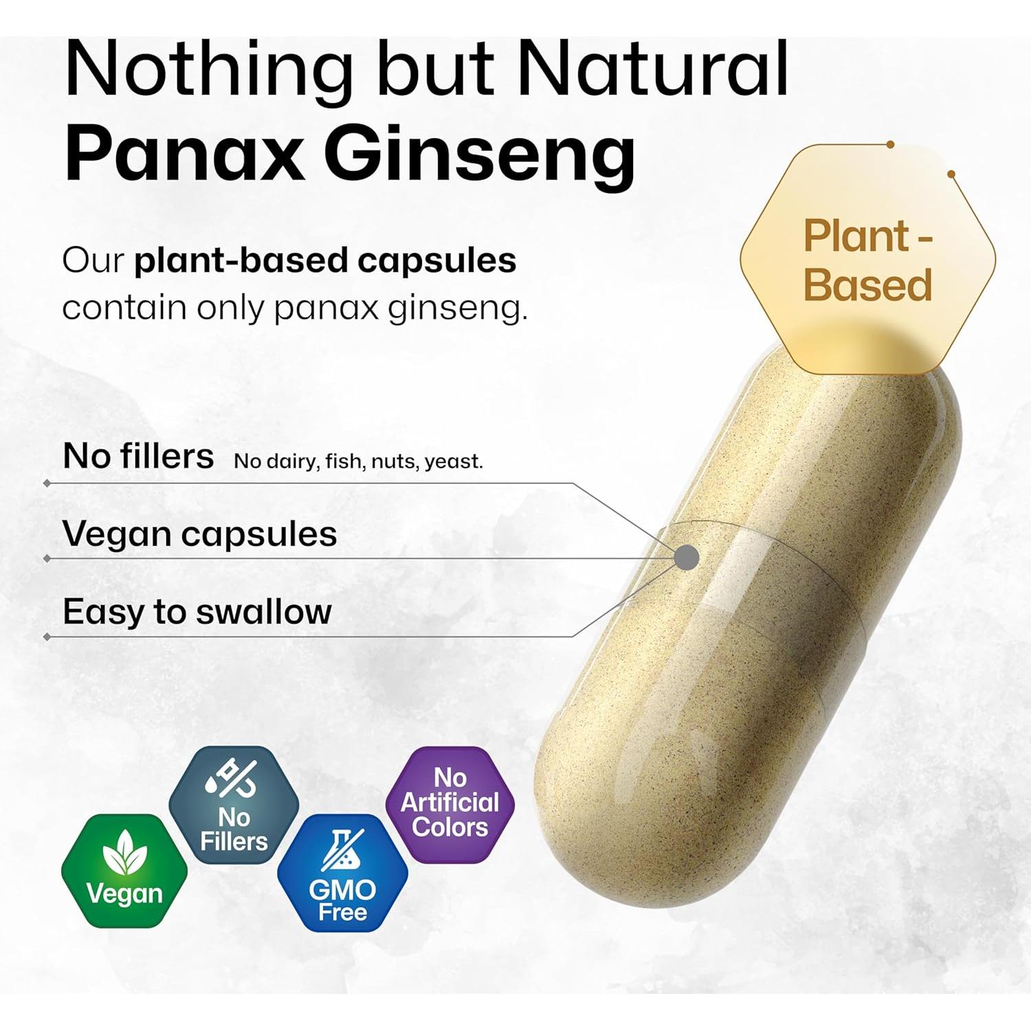 Cápsulas de Ginseng Rojo Coreano BIO KRAUTER 1600 mg - 100 Unidades