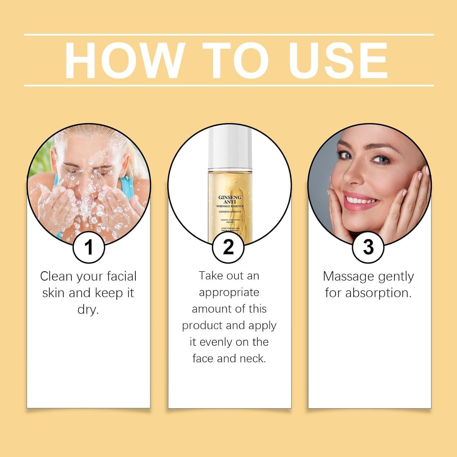 Esencia de Ginseng Antiarrugas ZDIWOND 100ml - 2 Piezas