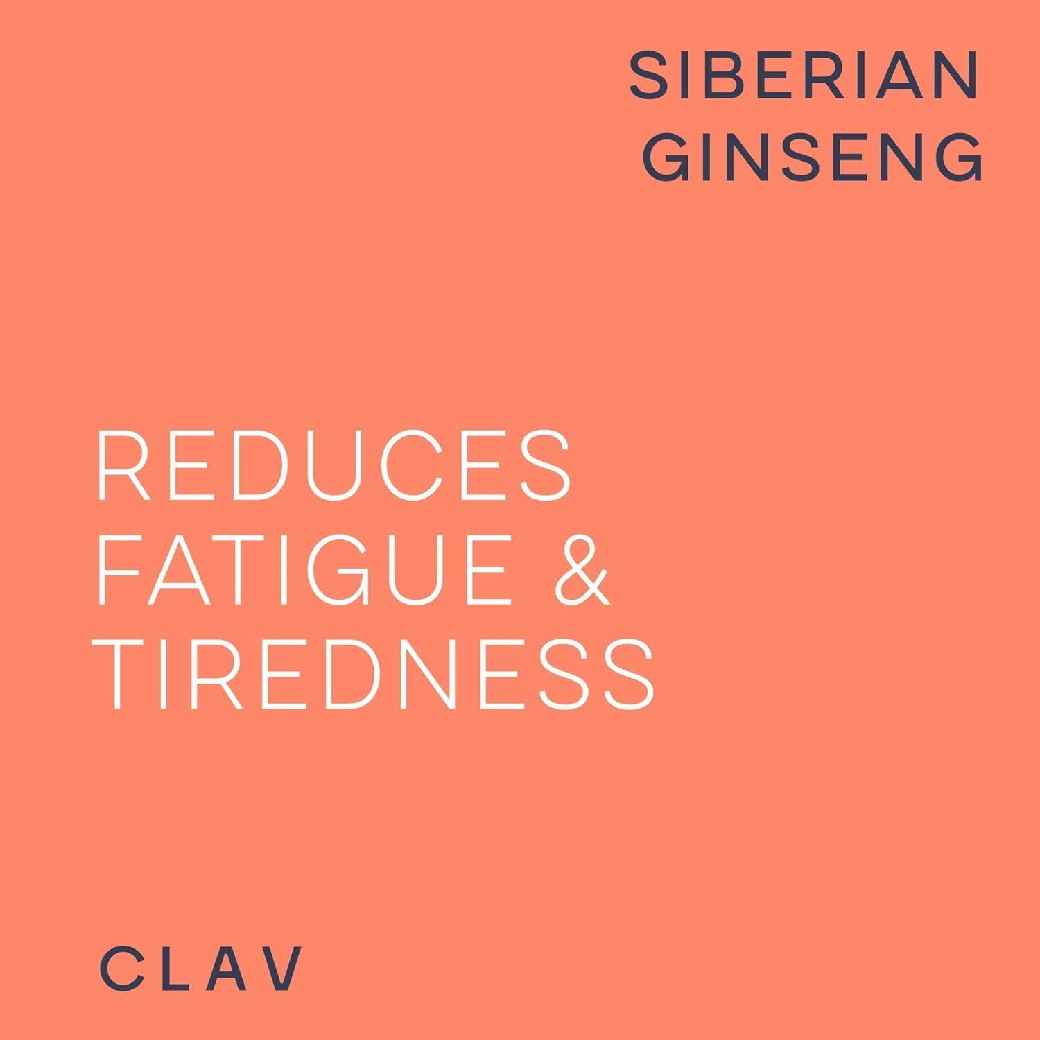 Cápsulas de Ginseng Siberiano CLAV 900mg - Energía Natural