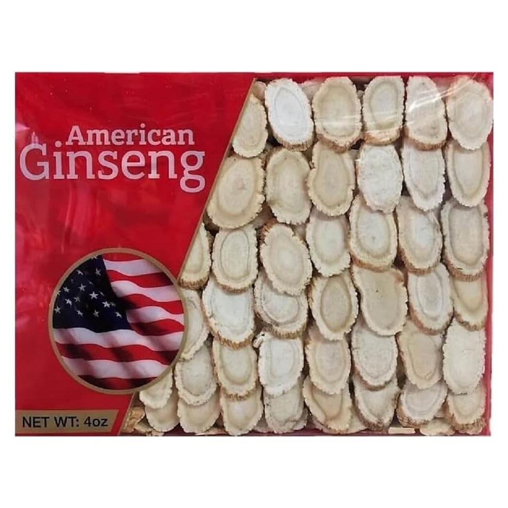 Ginseng Americano Grado A Rebanada 113.4 g Nueva Nutrición Verde