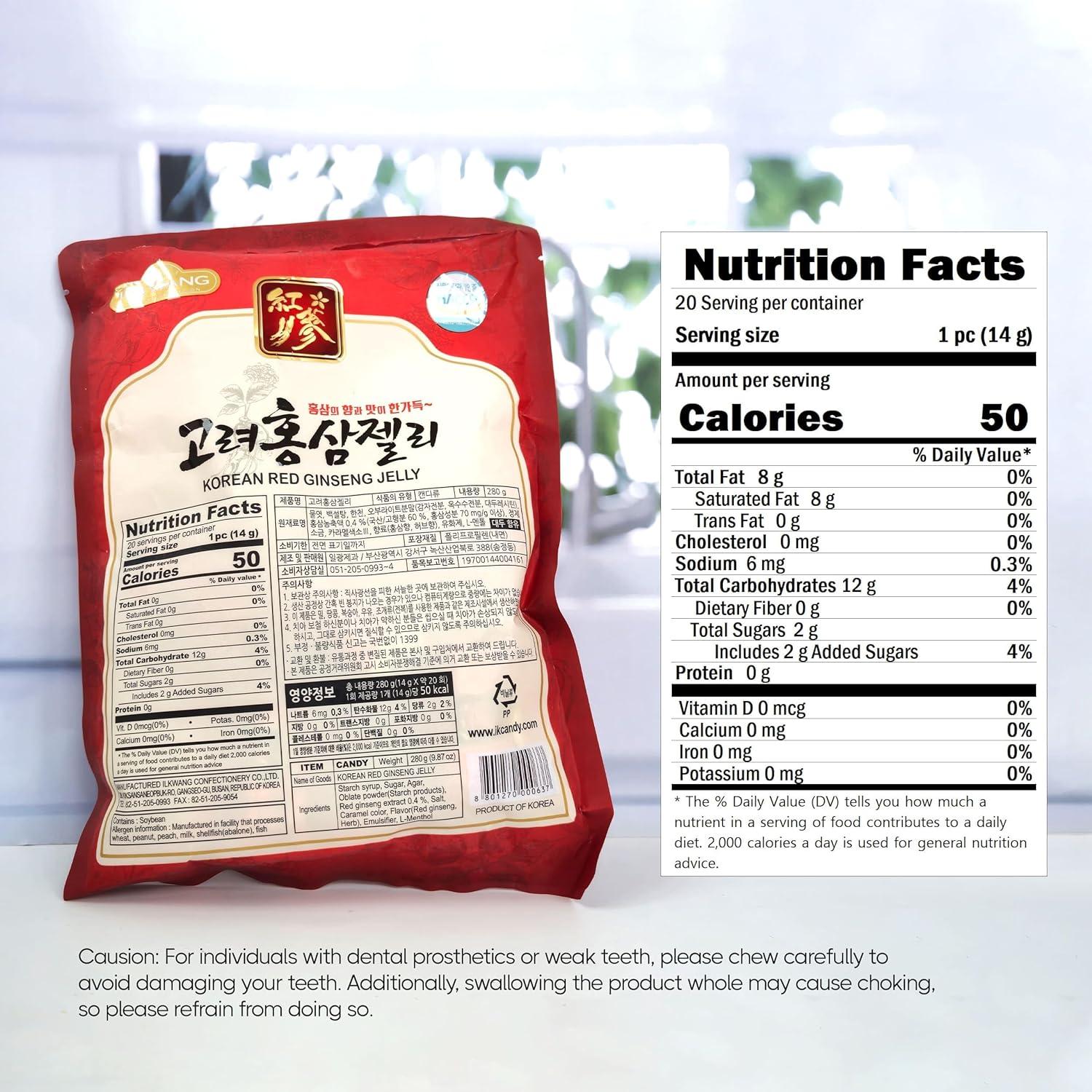 Gelatina de Ginseng Rojo COELO 280g Snack Coreano