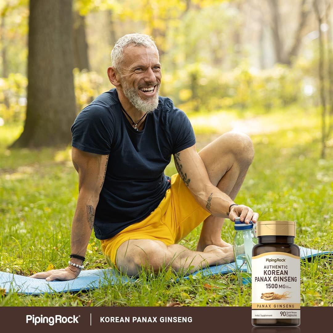 Cápsulas de Ginseng Coreano Piping Rock 1500mg 90 Unidades