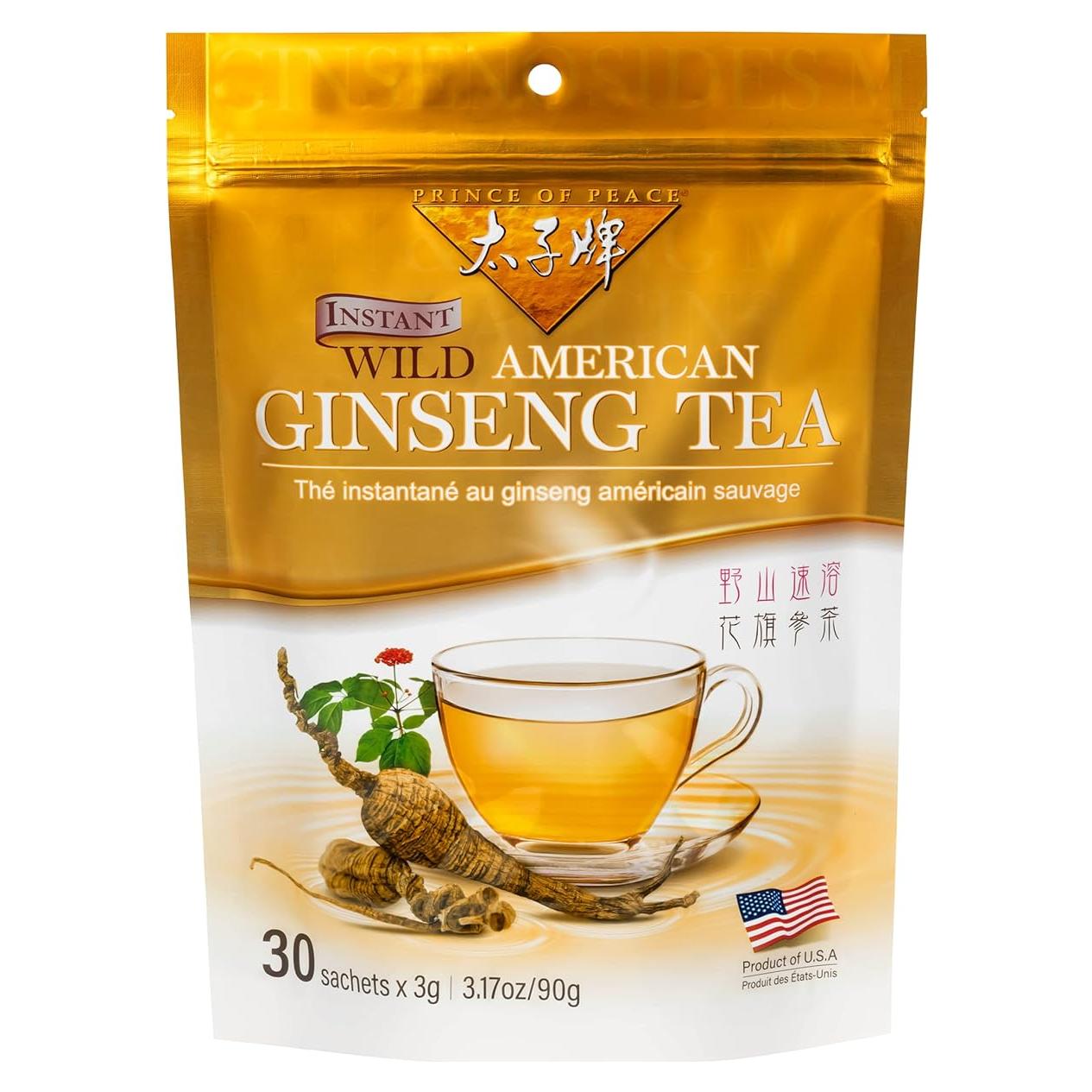 Té Instantáneo Príncipe de la Paz Ginseng Americano 30 Bolsitas