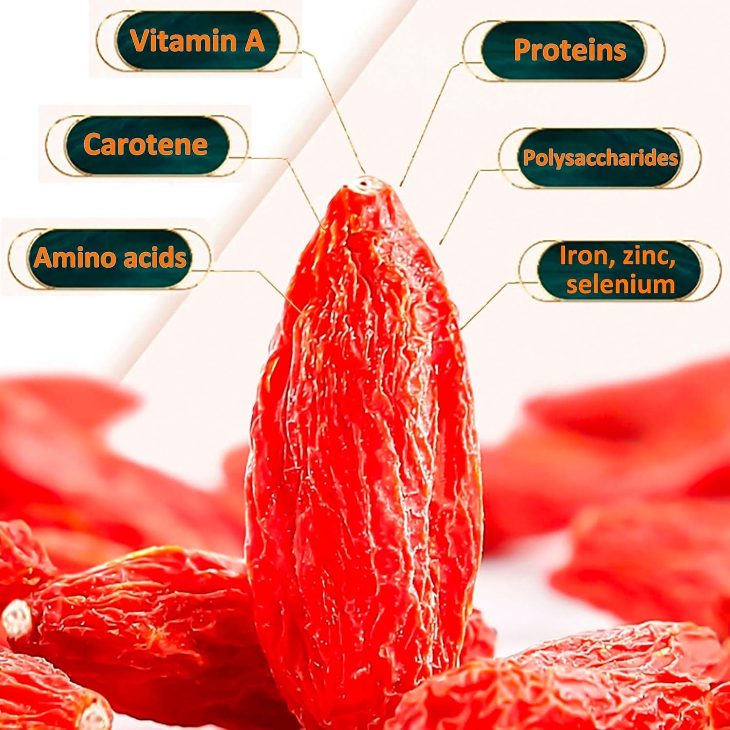 Bayas de Goji Secas Orgánicas 250g - 100% Naturales Sin Aditivos