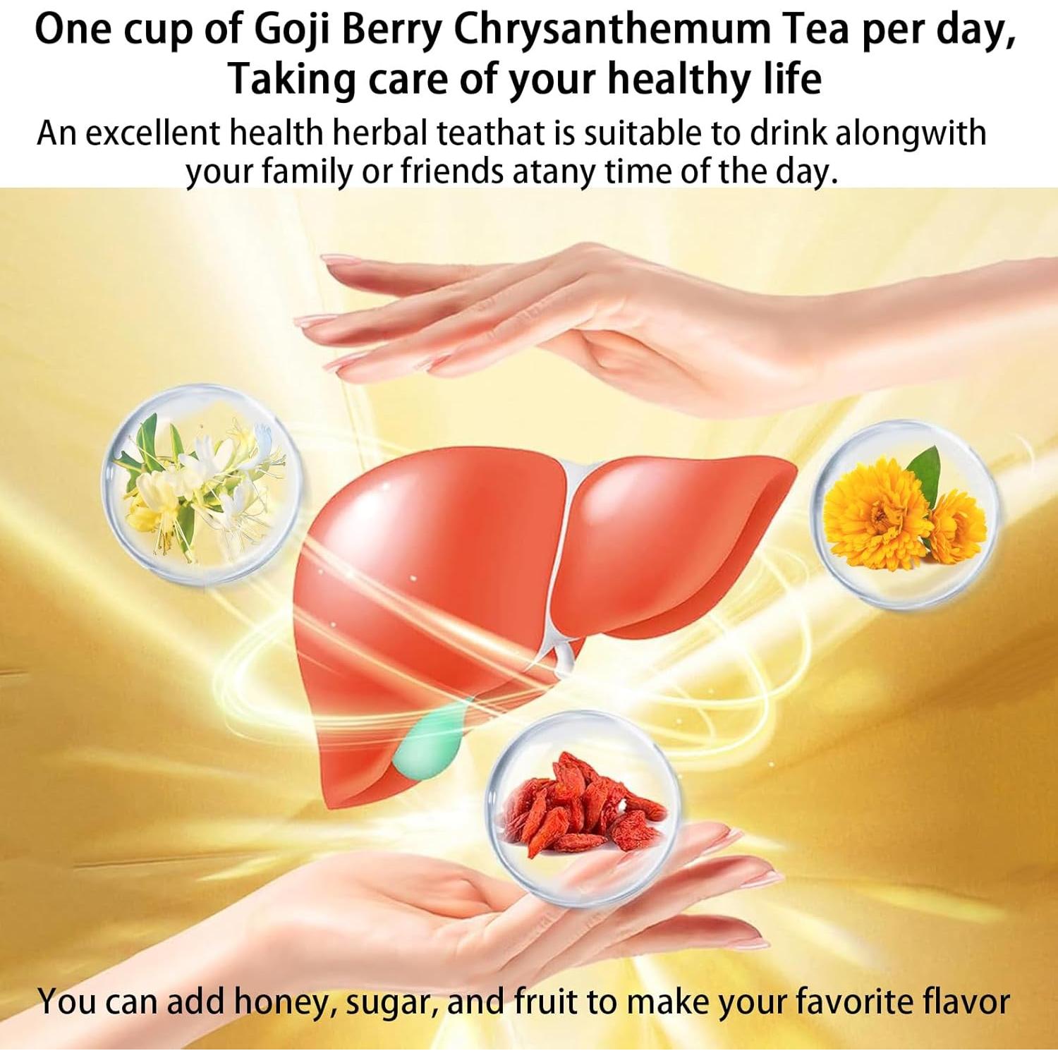 Té Herbal Chino Goji Berry y Crisantemo WEERSHUN 30 Bolsitas