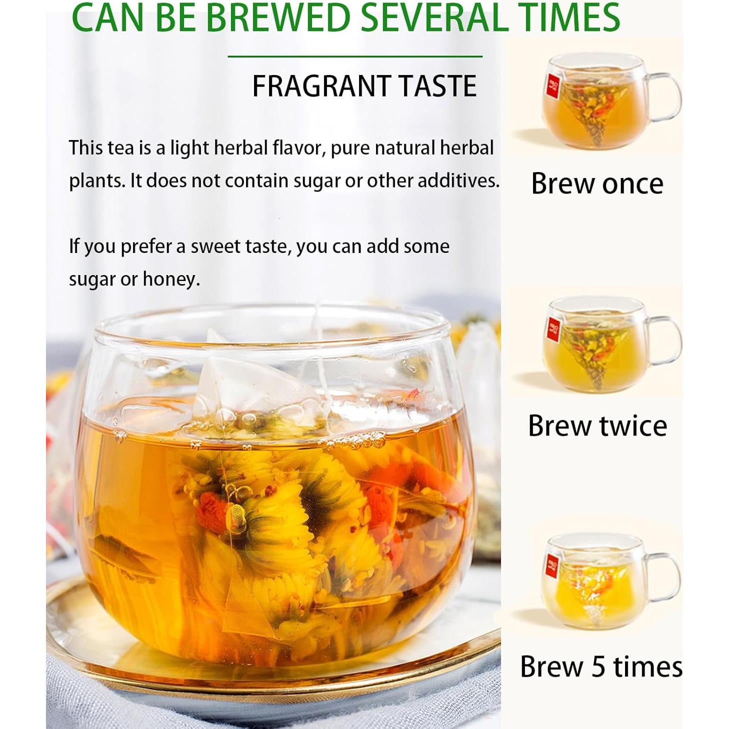 Té Herbal Chino Rlvym 30 Bolsitas Baya de Goji y Crisantemo