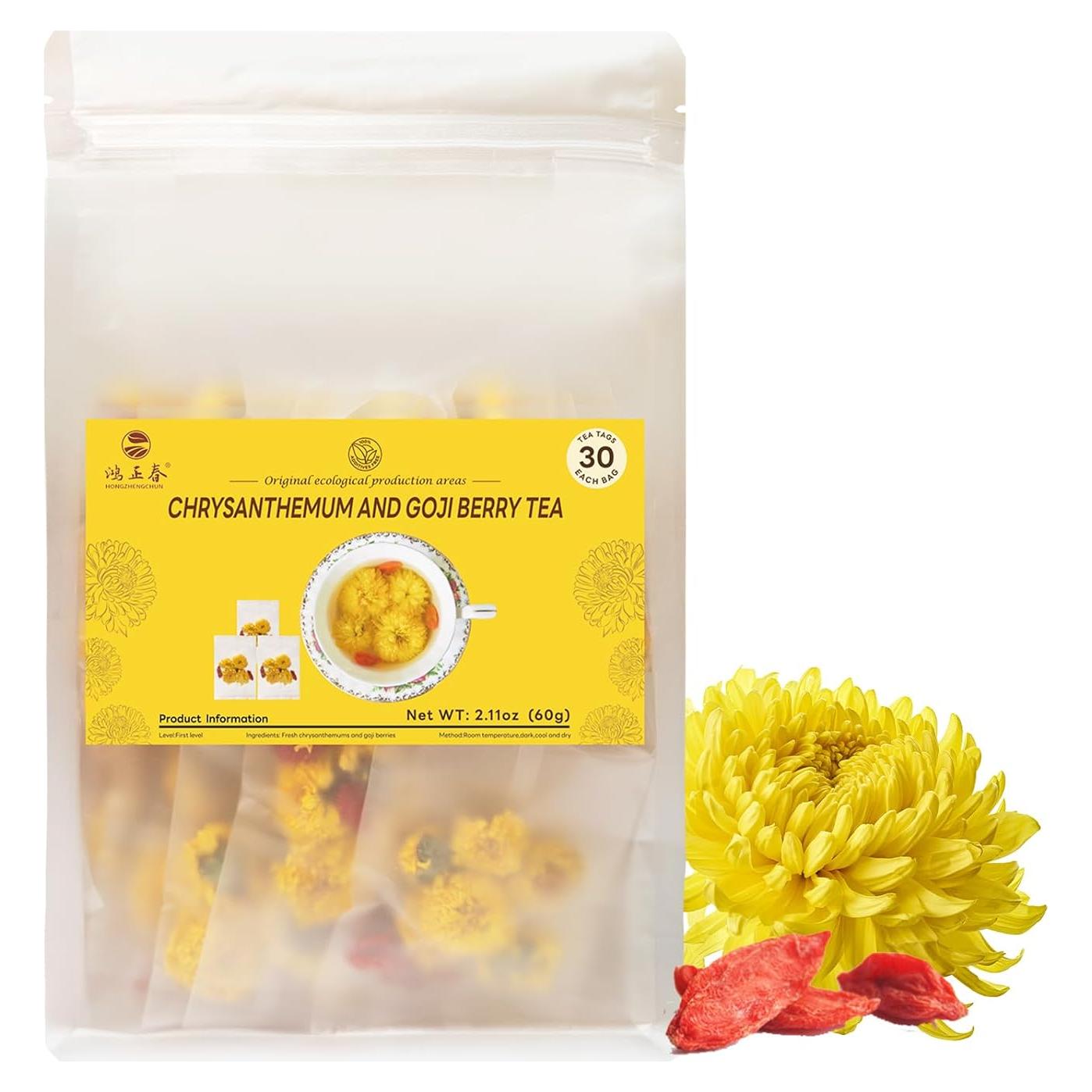 Té de Crisantemo y Baya de Goji HONGZHENGCHUN 60g - 30 Bolsitas