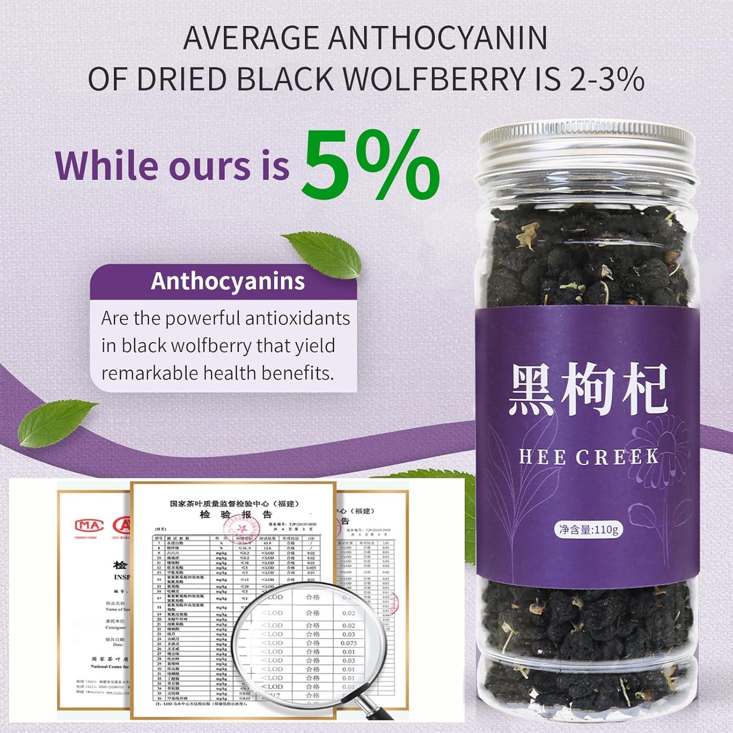 Té de Baya Goji Negra Hee Creek 220g Sin Cafeína y Gluten