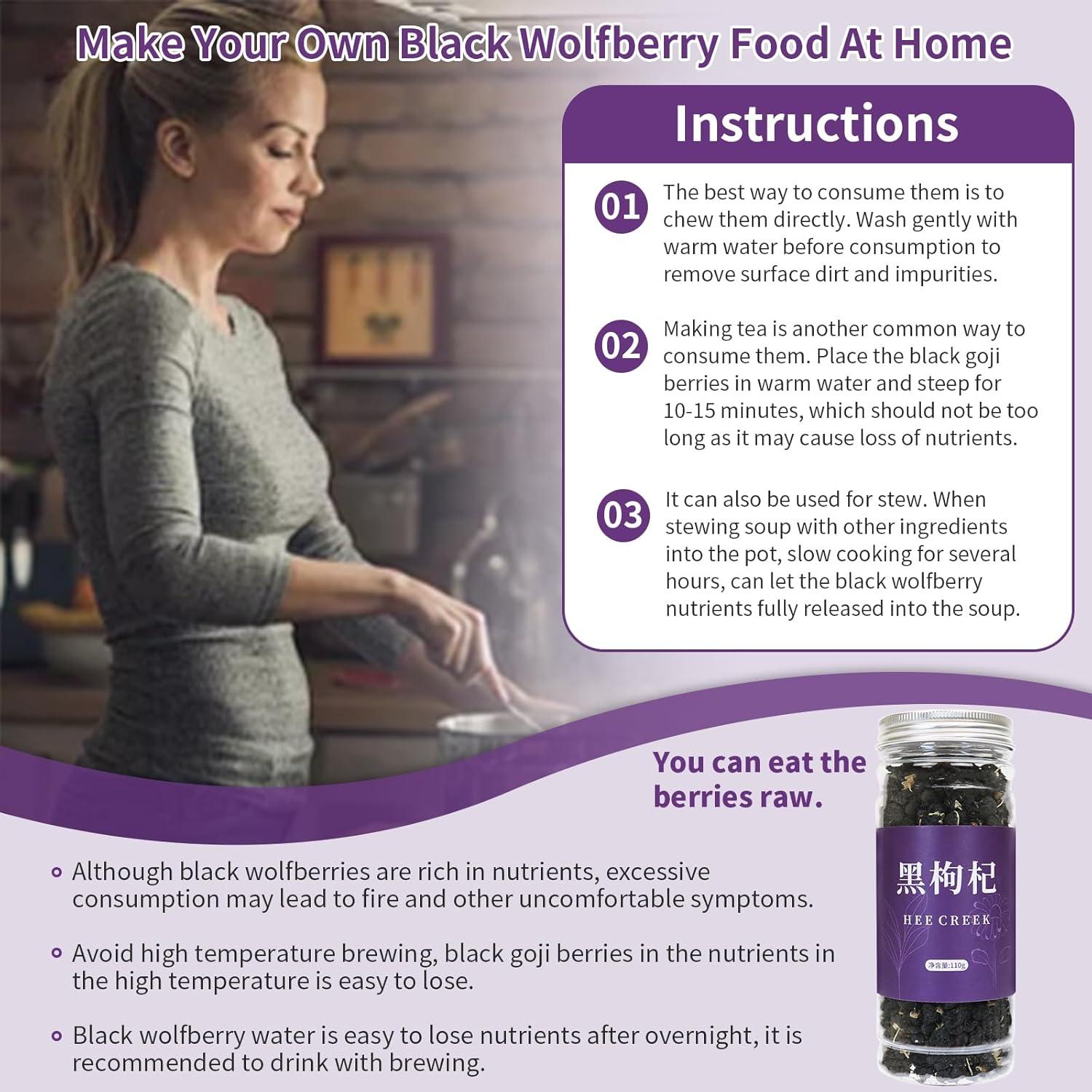 Té de Baya Goji Negra Hee Creek 220g Sin Cafeína y Gluten