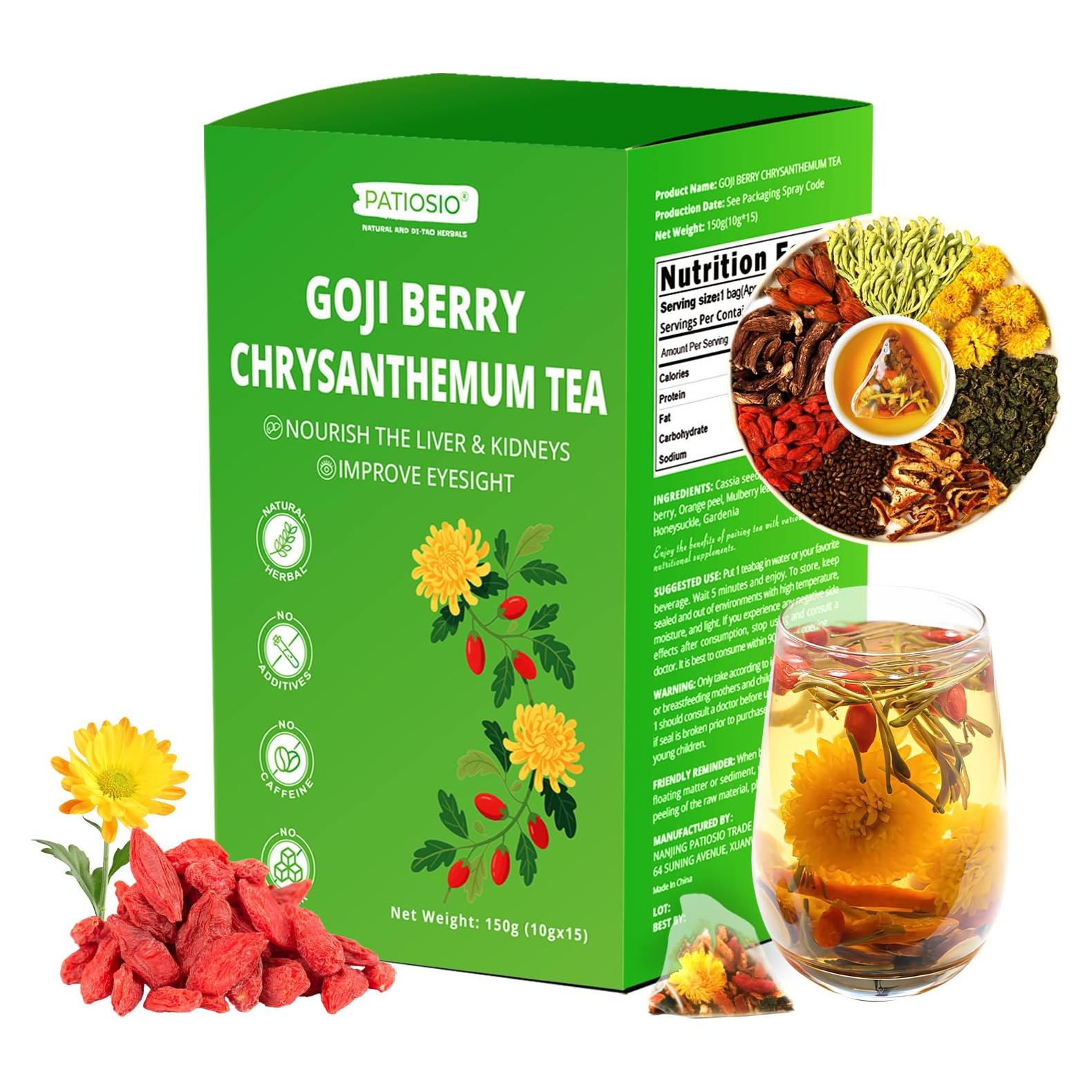 Té de Goji Berry y Crisantemo Patiosio - 15 Bolsitas 190g