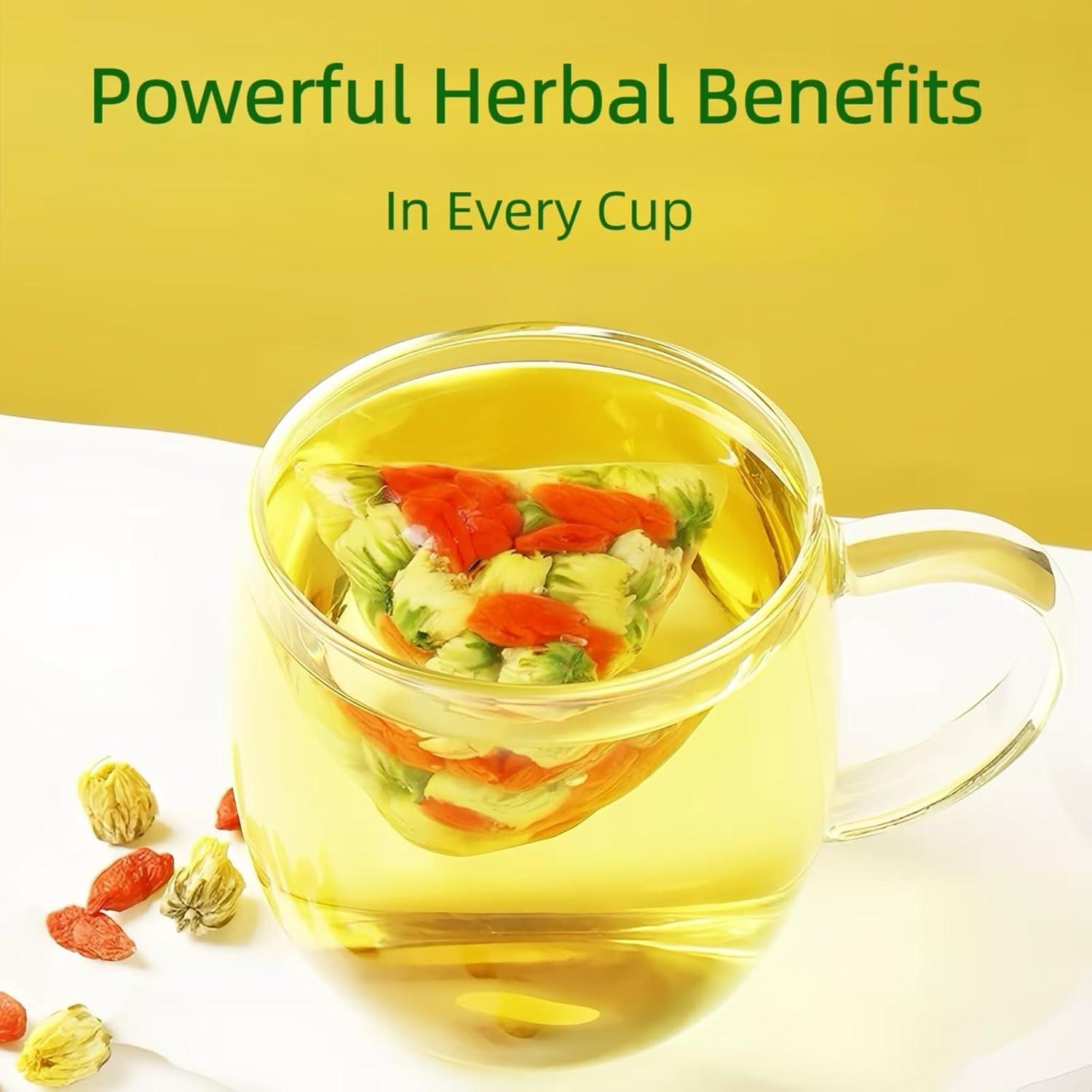 Té Herbal Eastrue de Goji y Crisantemo - 50 Bolsitas 100% Natural