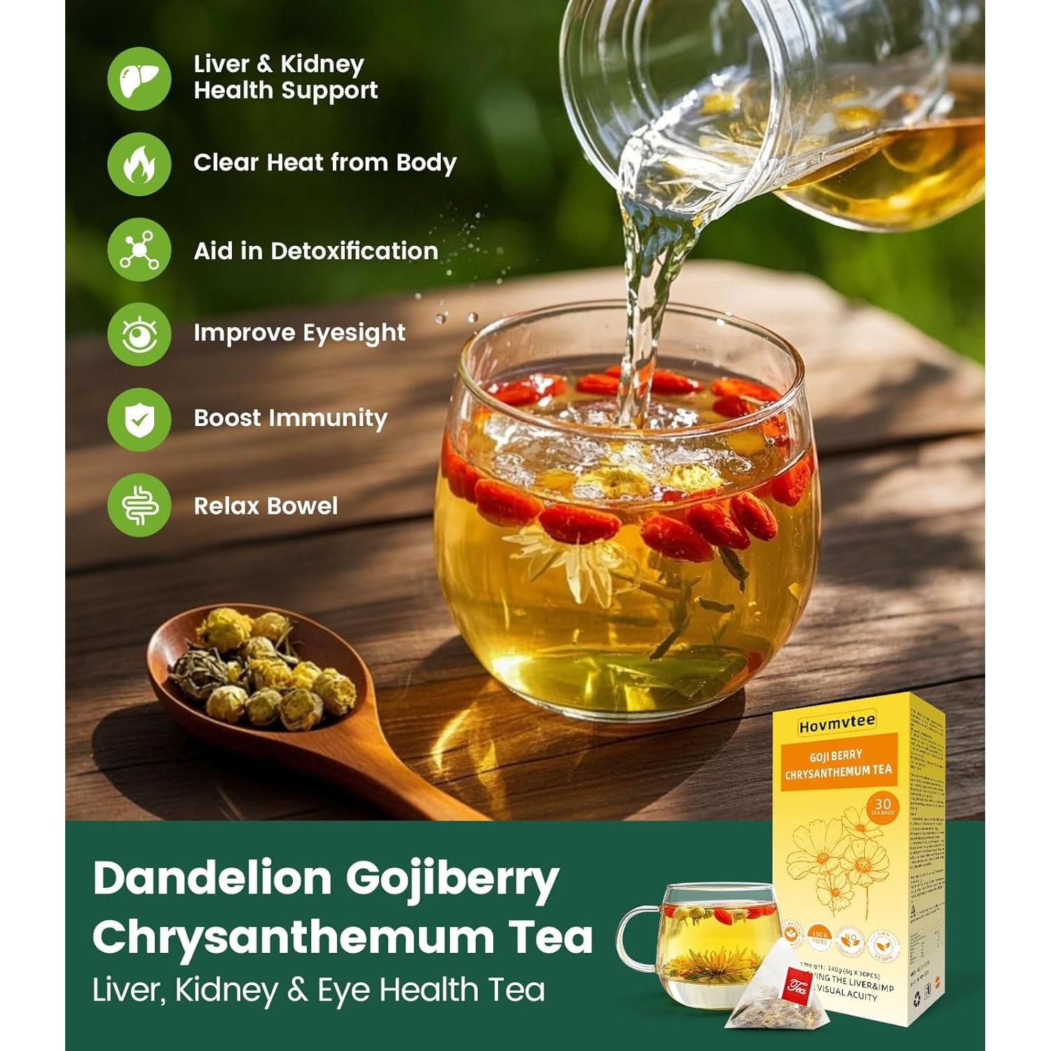 Té Herbal de Baya de Goji y Crisantemo 30 Bolsas 240g